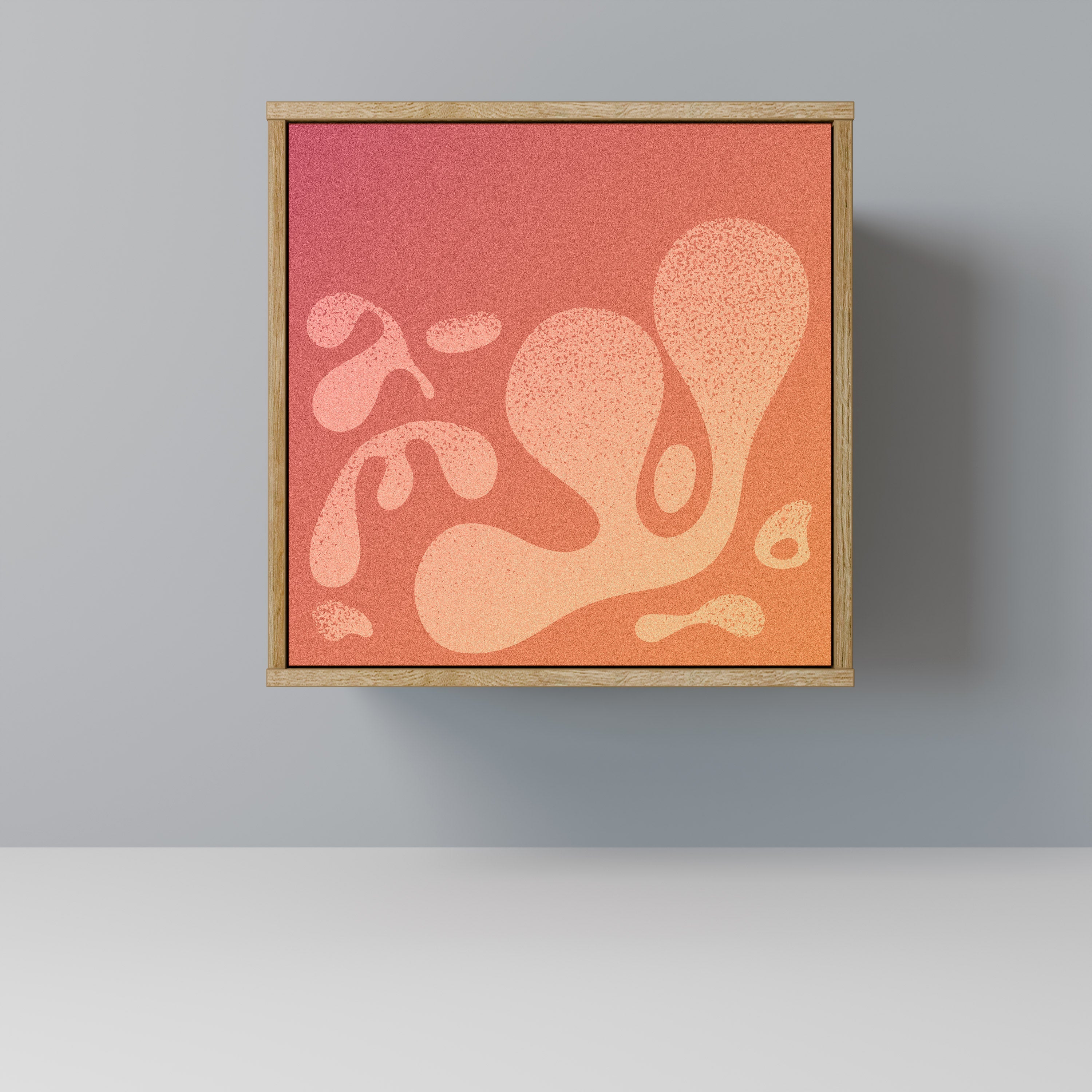 IRREGULAR PINK Aparador de 1 Porta em Efeito Carvalho