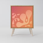 IRREGULAR PINK Aparador de 1 Porta em Efeito Carvalho