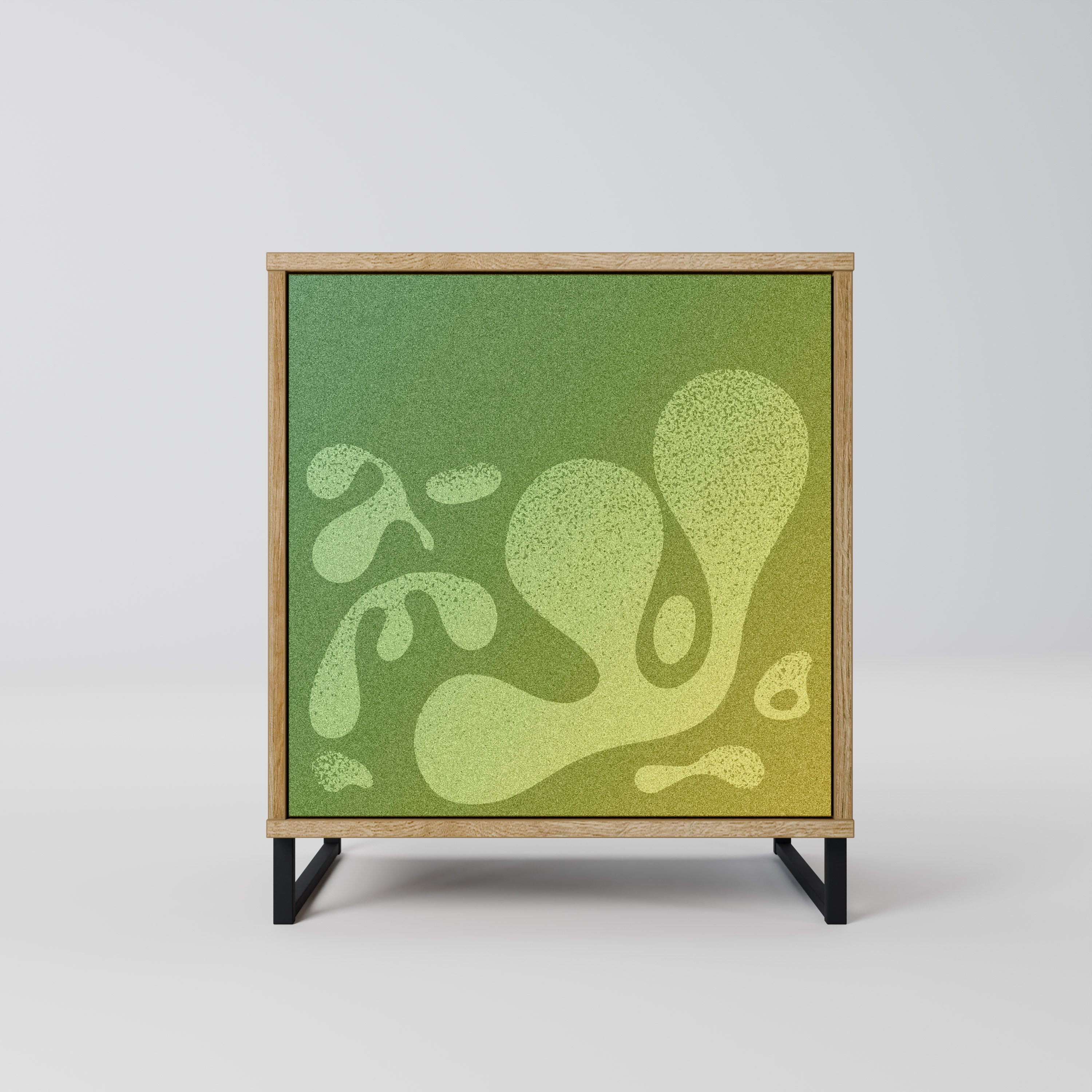 IRREGULAR BLUE Aparador de 1 Porta em Efeito Carvalho