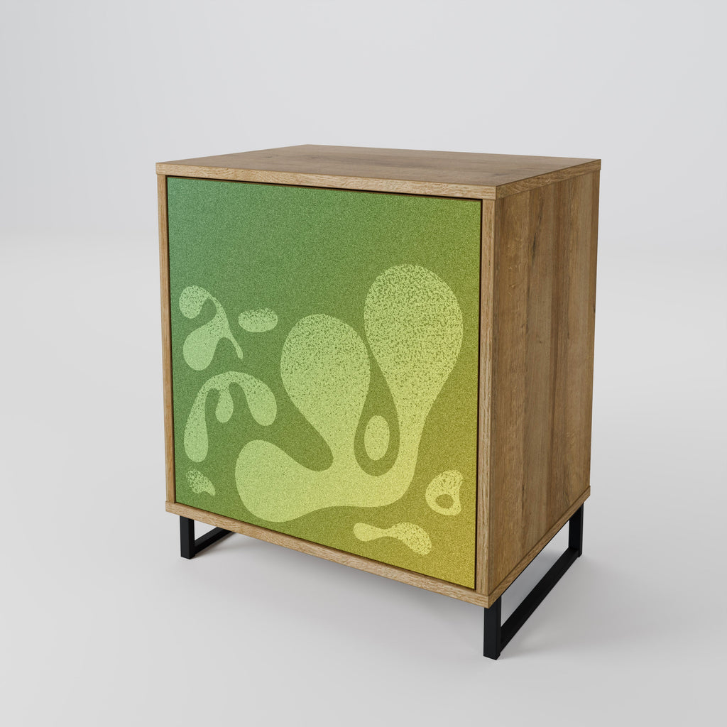 IRREGULAR BLUE Aparador de 1 Porta em Efeito Carvalho