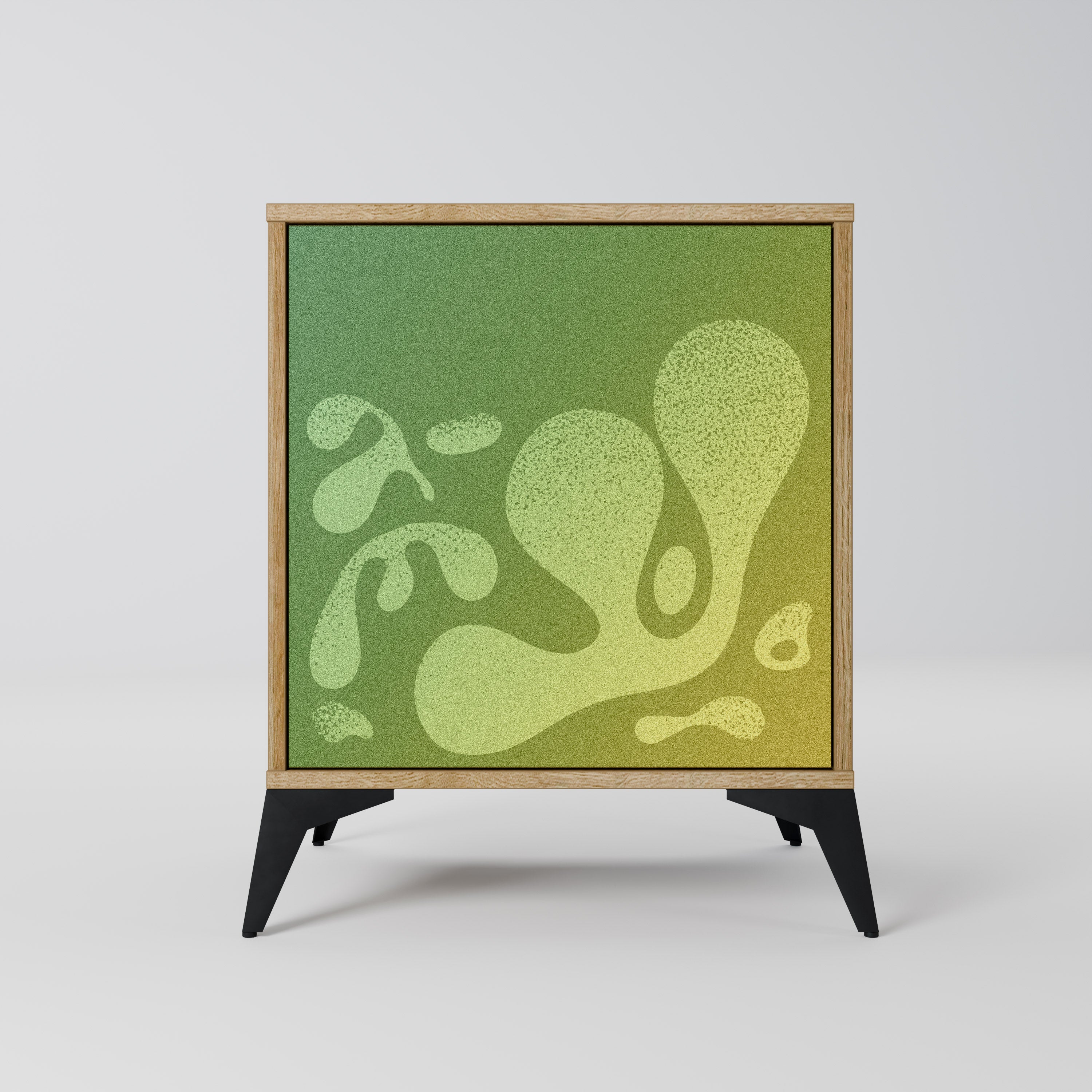 IRREGULAR BLUE Aparador de 1 Porta em Efeito Carvalho