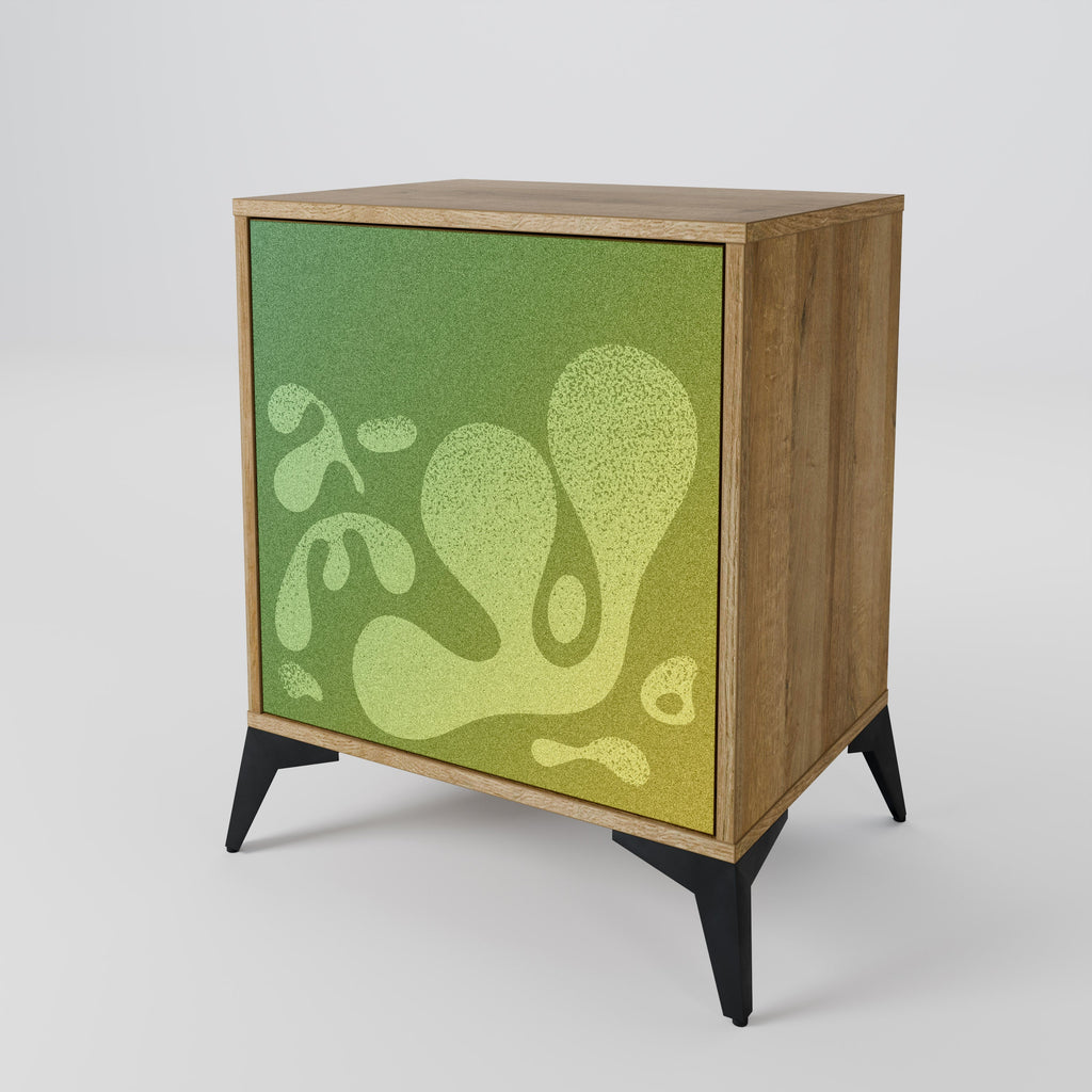 IRREGULAR BLUE Aparador de 1 Porta em Efeito Carvalho