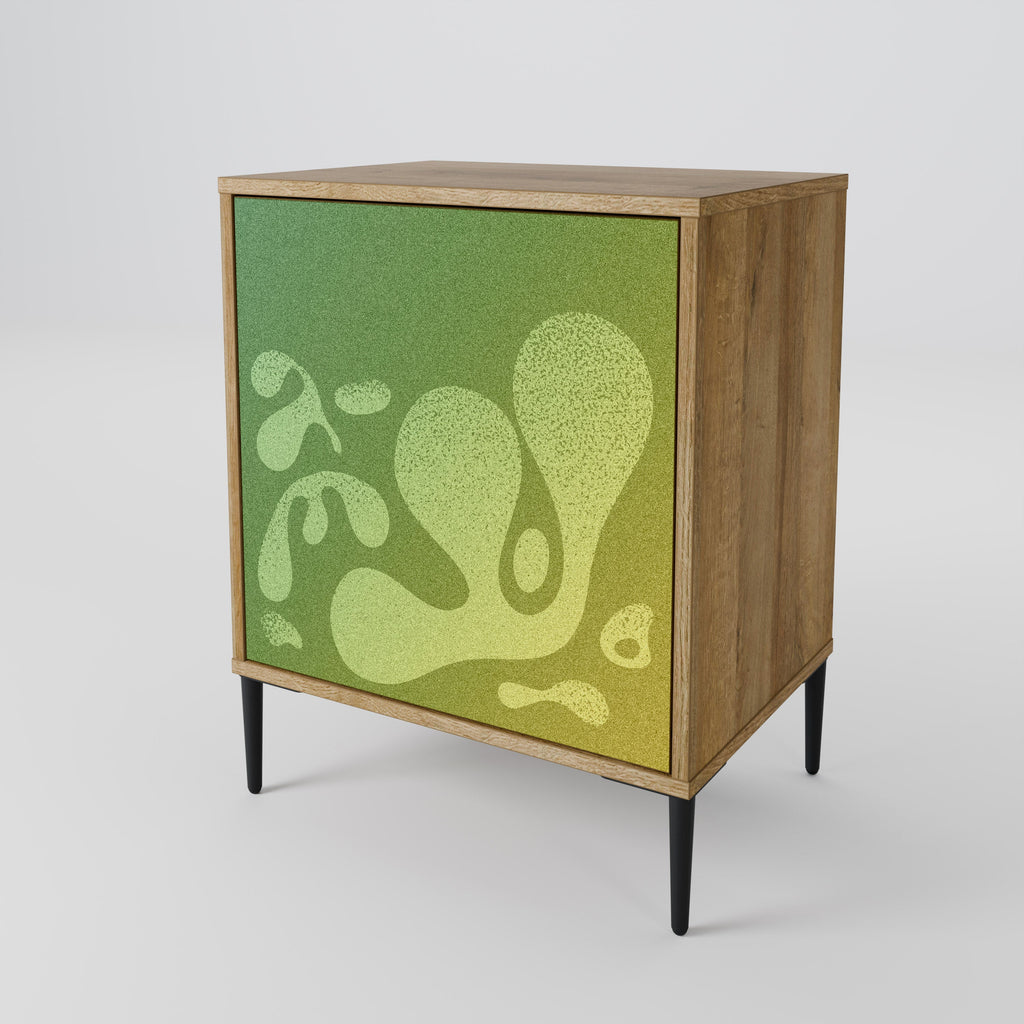 IRREGULAR BLUE Aparador de 1 Porta em Efeito Carvalho