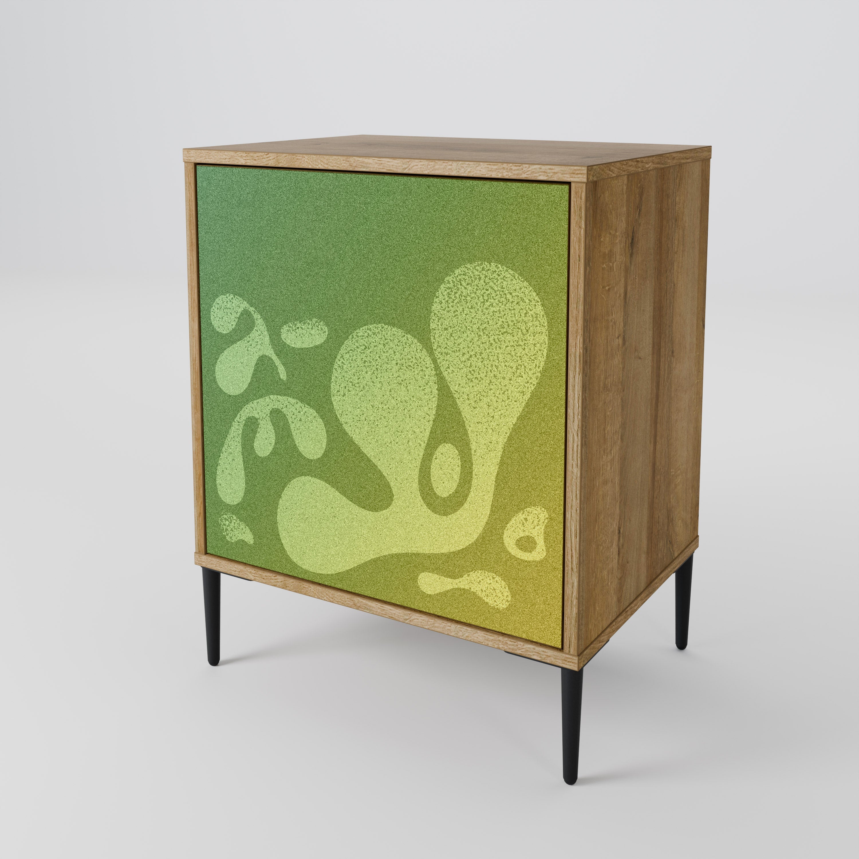 IRREGULAR BLUE Aparador de 1 Porta em Efeito Carvalho