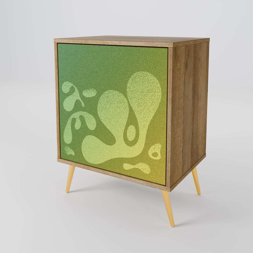 IRREGULAR BLUE Aparador de 1 Porta em Efeito Carvalho