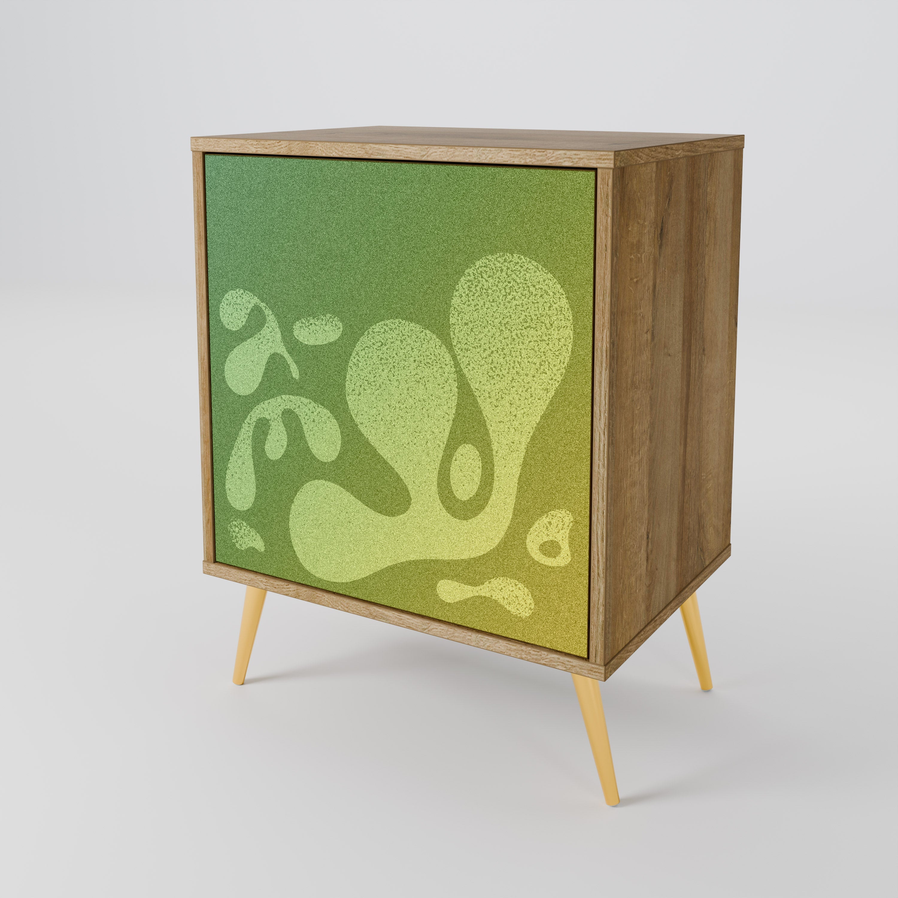 IRREGULAR BLUE Aparador de 1 Porta em Efeito Carvalho