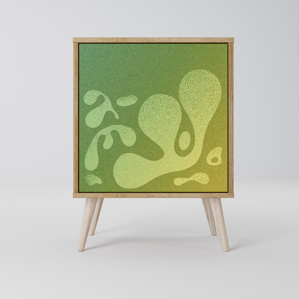 IRREGULAR BLUE Aparador de 1 Porta em Efeito Carvalho