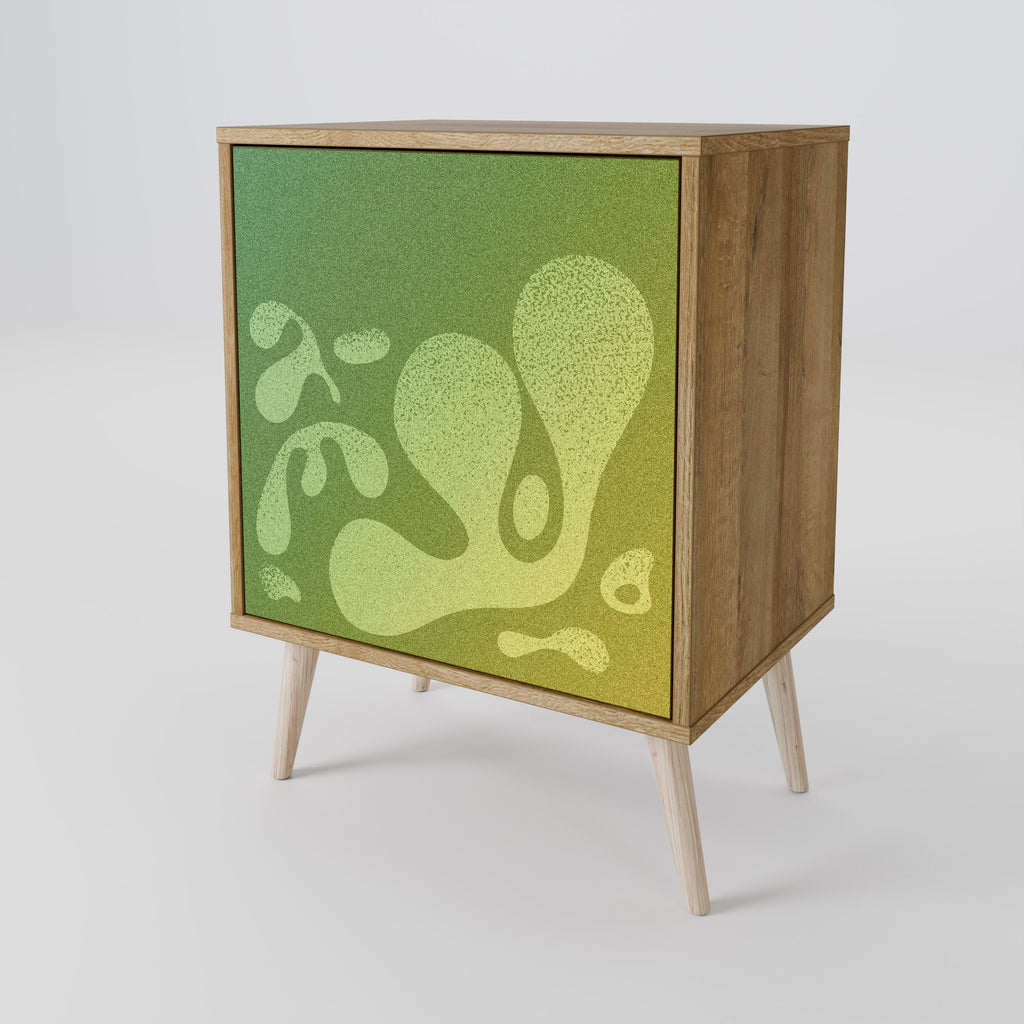 IRREGULAR BLUE Aparador de 1 Porta em Efeito Carvalho