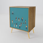 COLLECTIVE STREAM 1-Door Sideboard in Oak Effect