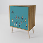COLLECTIVE STREAM 1-Door Sideboard in Oak Effect