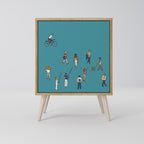 COLLECTIVE STREAM 1-Door Sideboard in Oak Effect