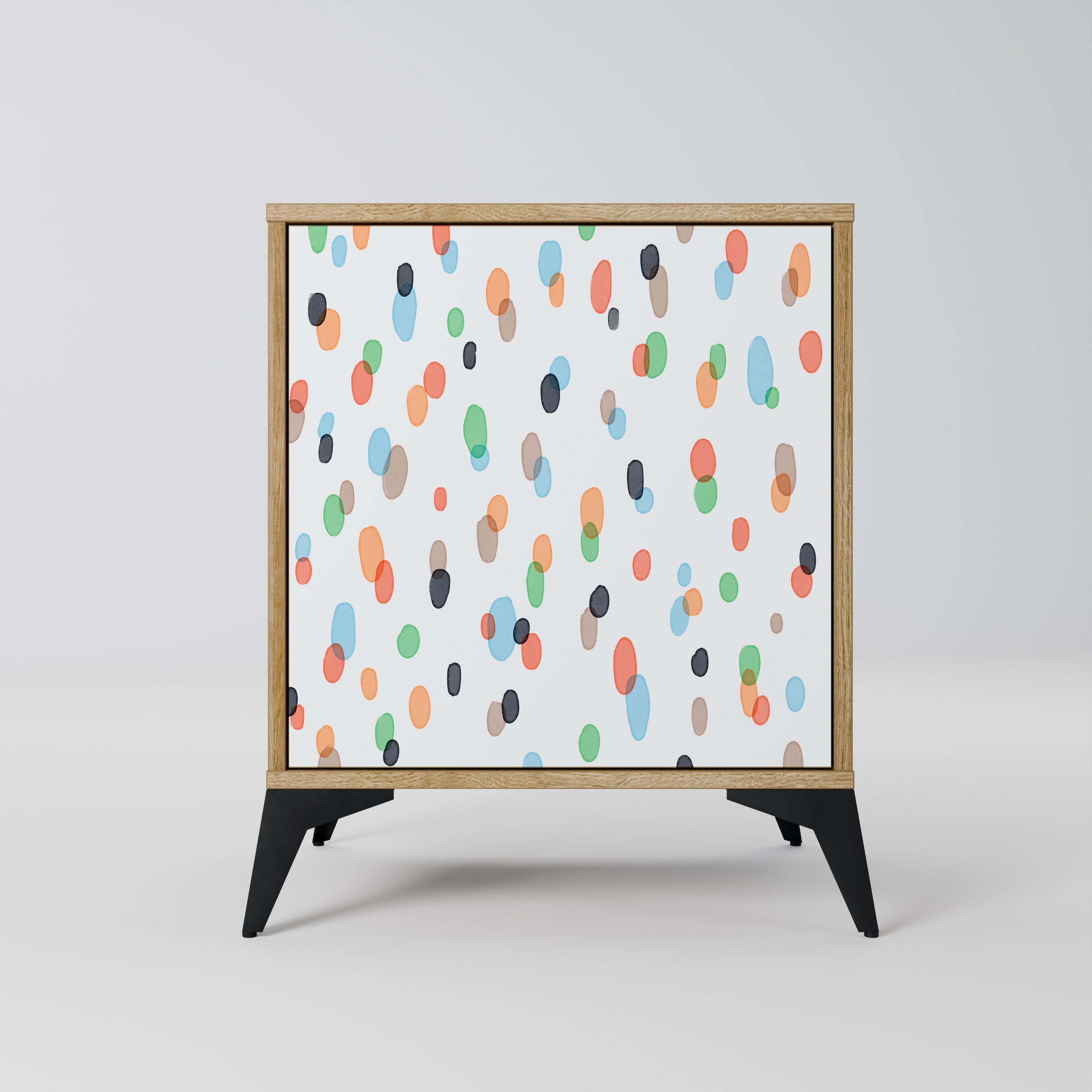 ENERGETIC SPOTS Aparador de 1 Porta em Efeito Carvalho