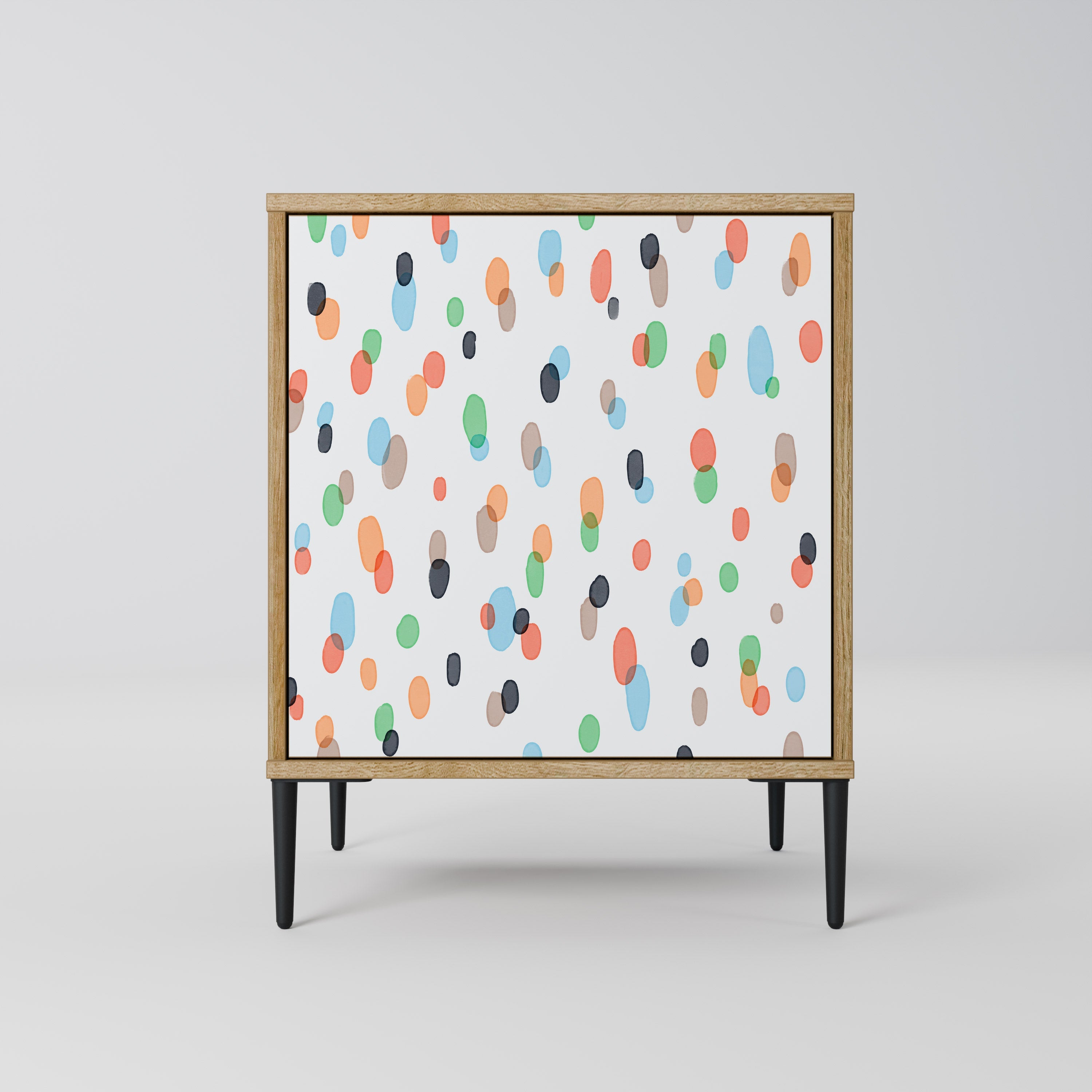 ENERGETIC SPOTS Aparador de 1 Porta em Efeito Carvalho