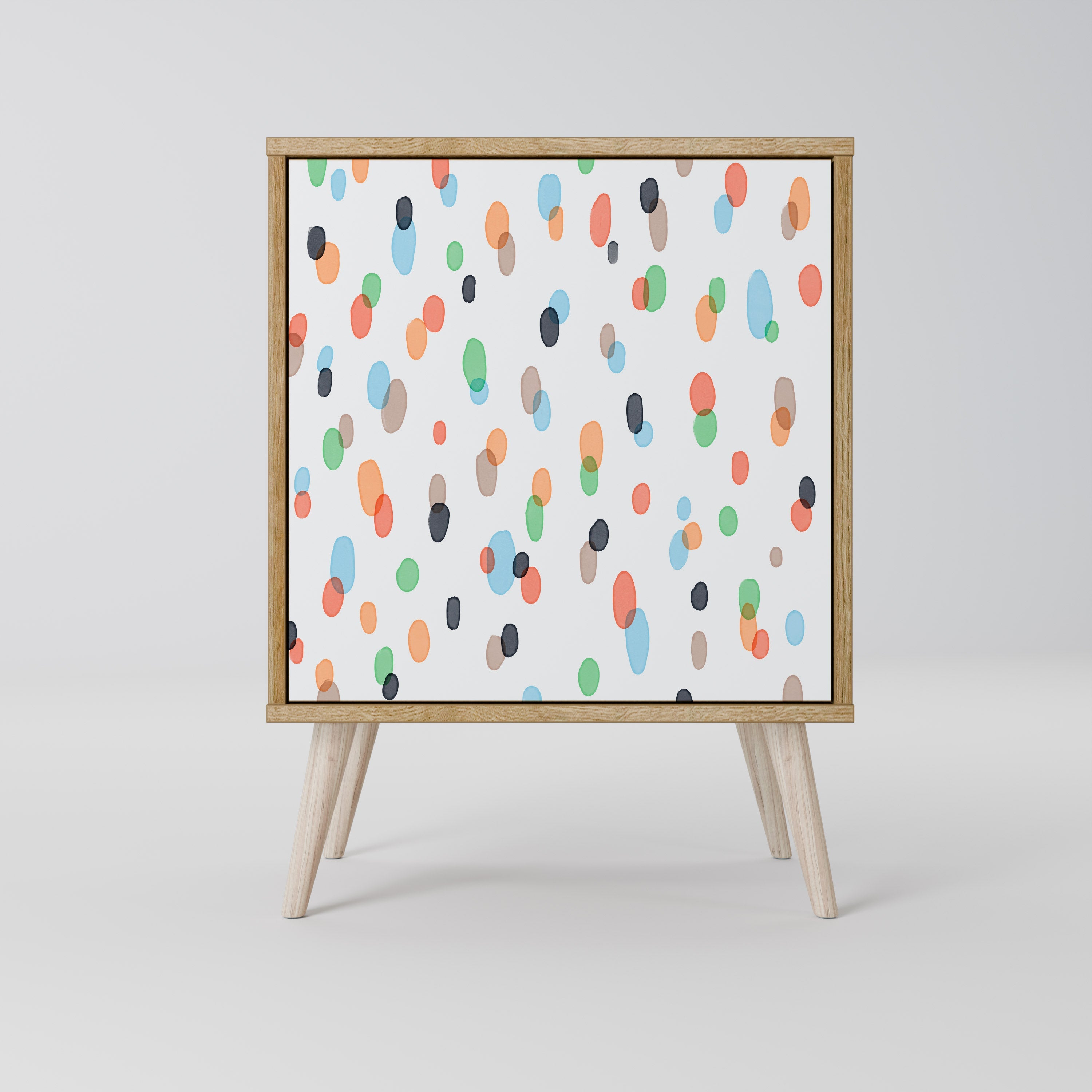 ENERGETIC SPOTS Aparador de 1 Porta em Efeito Carvalho