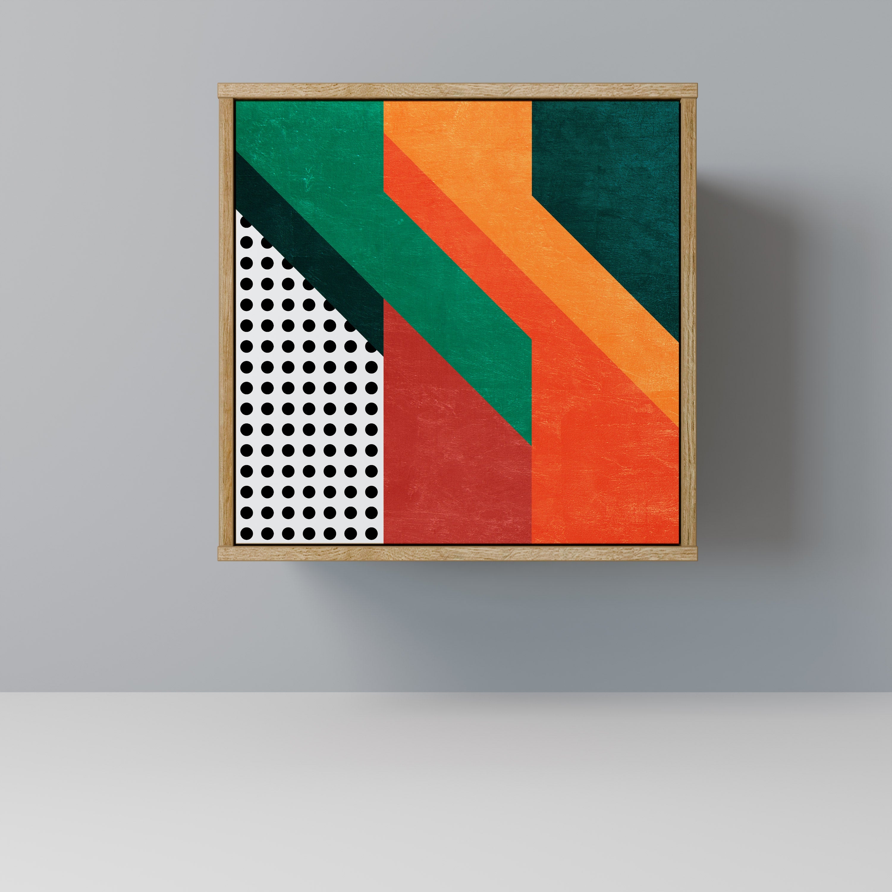 MAKESHIFT ARTISTRY Aparador de 1 Porta em Efeito Carvalho