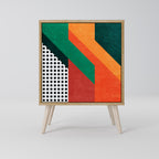 MAKESHIFT ARTISTRY Aparador de 1 Porta em Efeito Carvalho