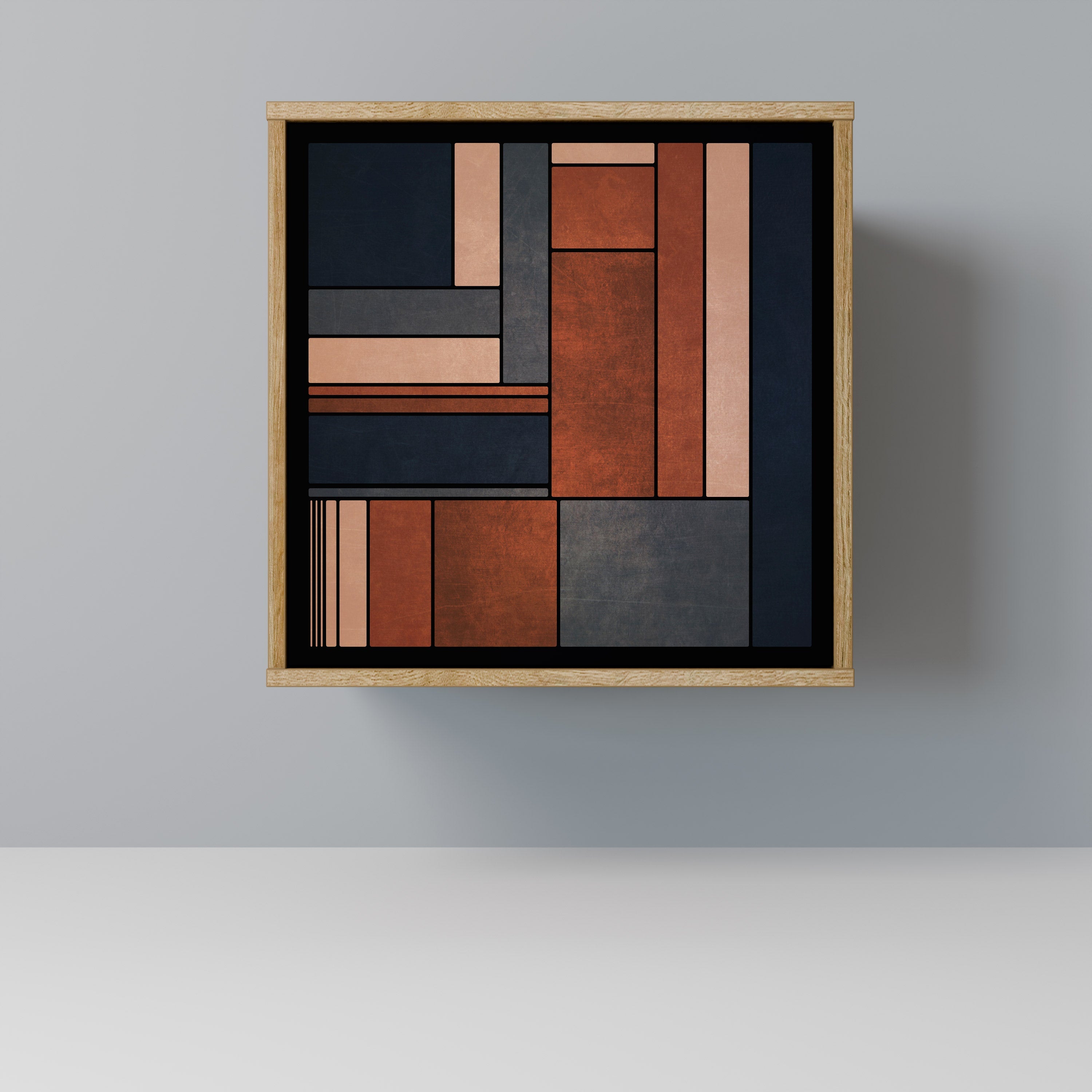 INTREPID FORMATION Aparador de 1 Porta em Efeito Carvalho