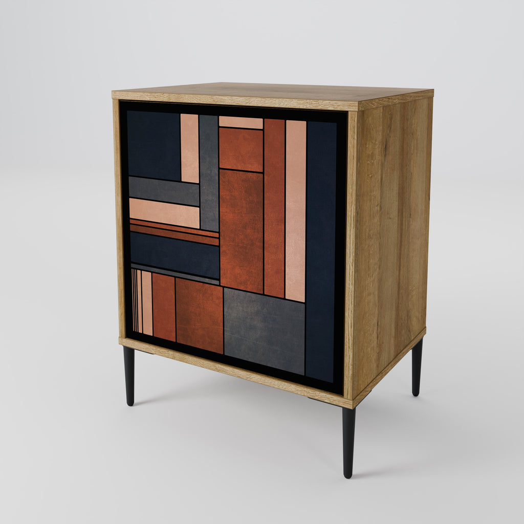 INTREPID FORMATION 1-Door Sideboard in Oak Effect