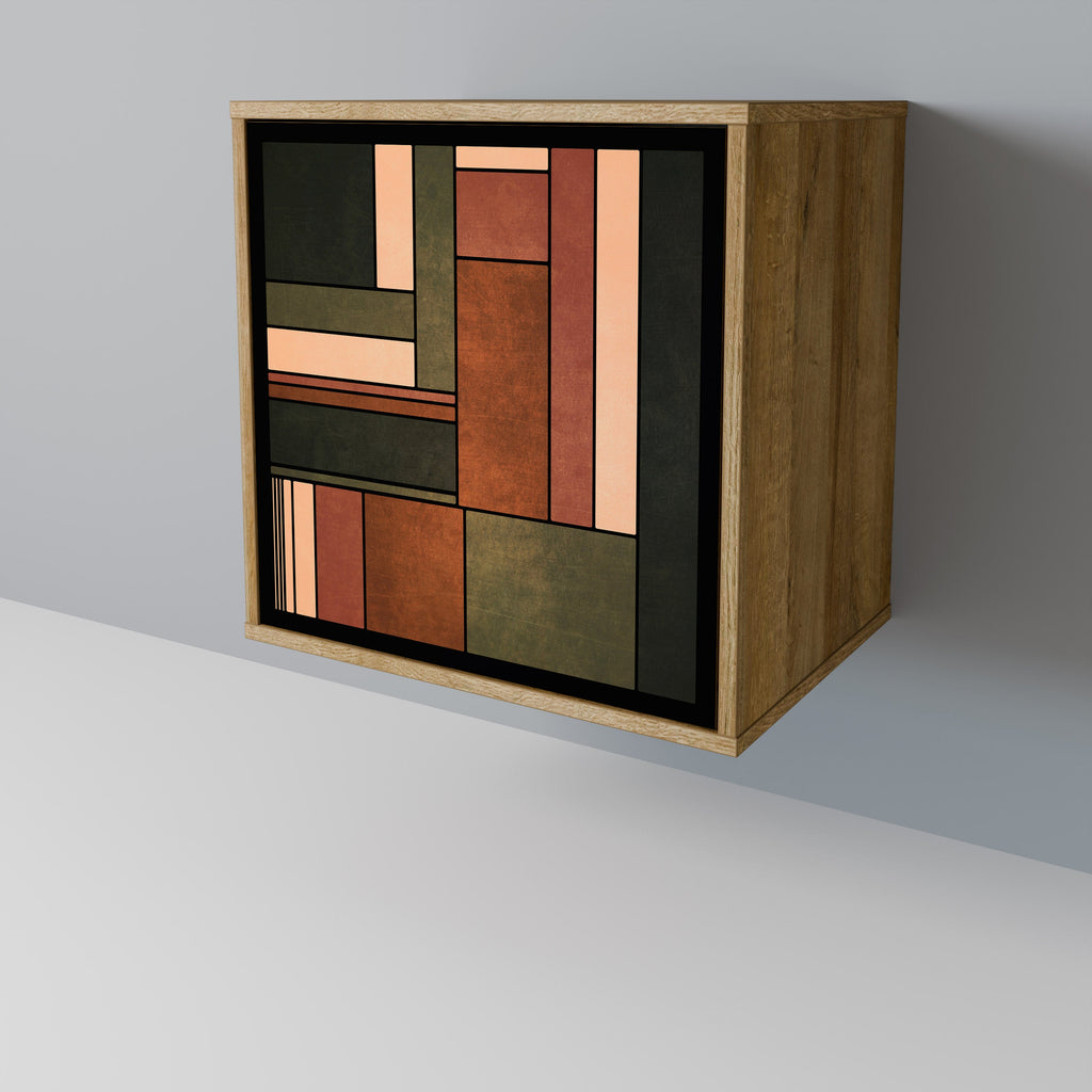 FIGURES OF NATURE Aparador de 1 Porta em Efeito Carvalho