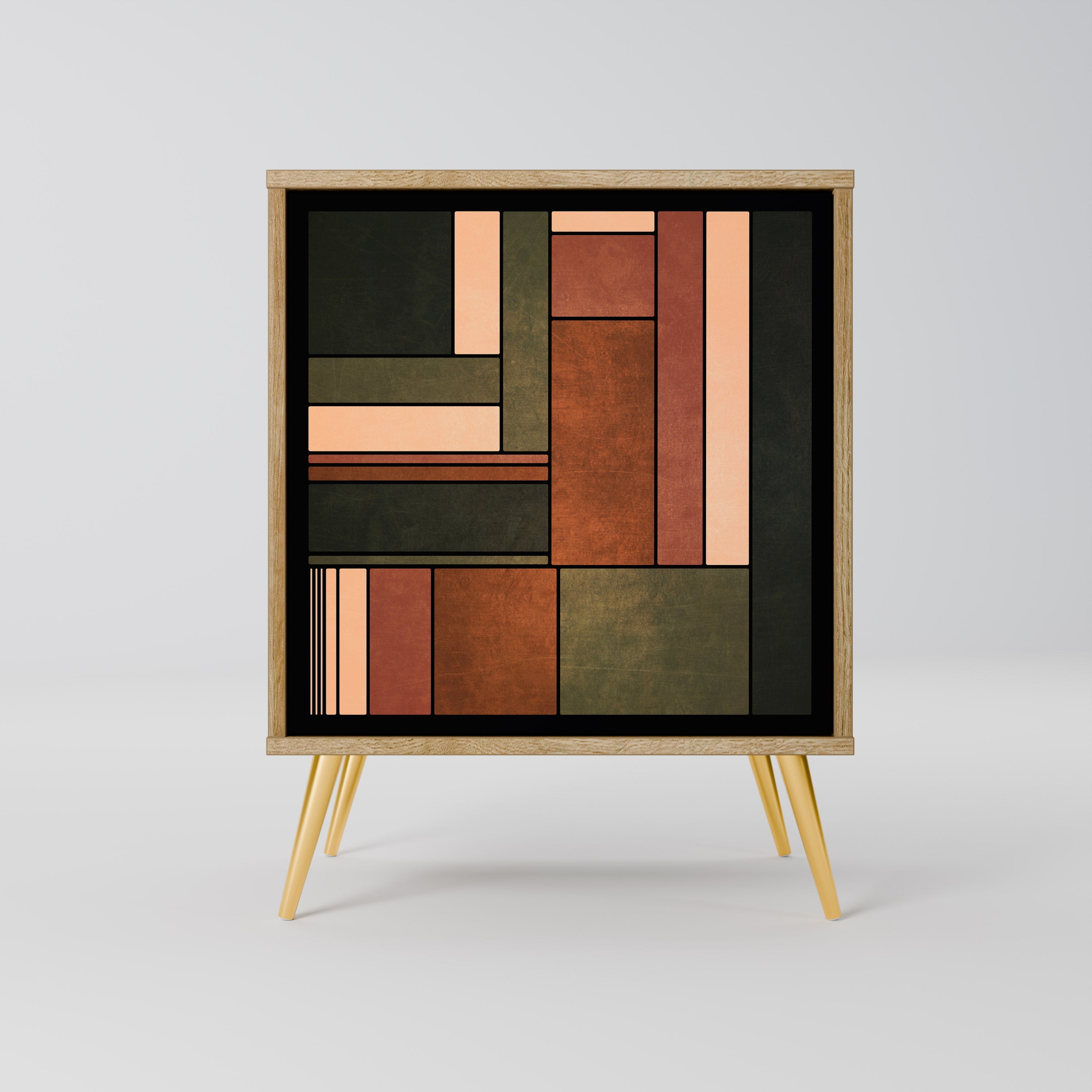 FIGURES OF NATURE Aparador de 1 Porta em Efeito Carvalho