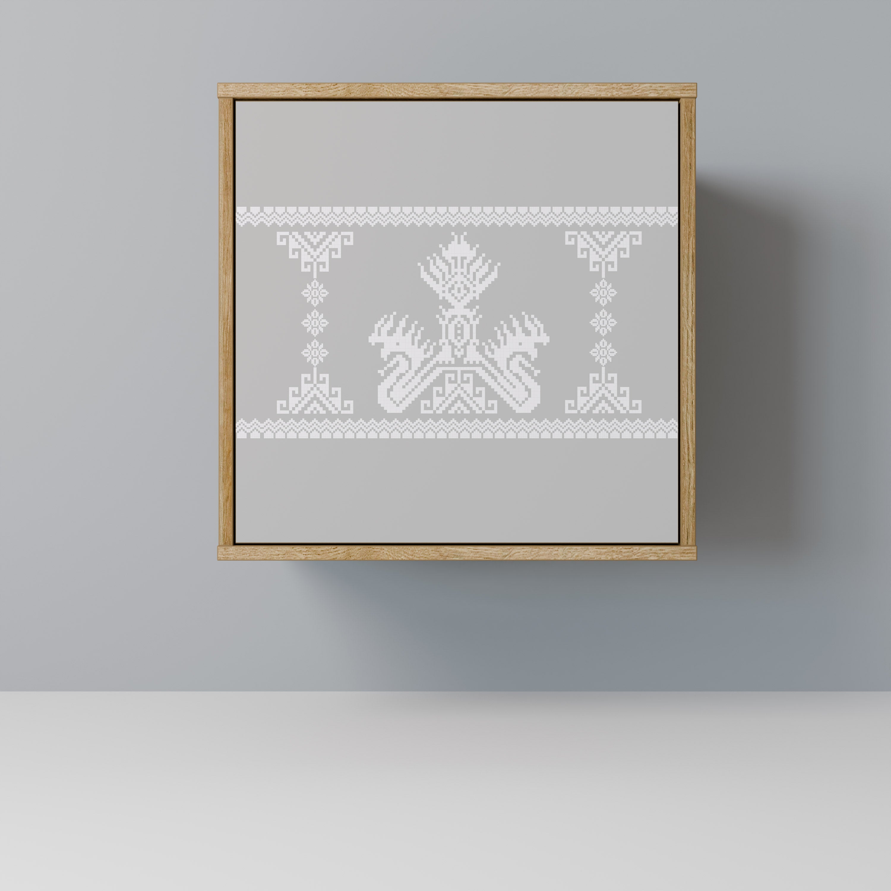 THAI GRAY Aparador de 1 Porta em Efeito Carvalho