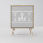 THAI GRAY Aparador de 1 Porta em Efeito Carvalho