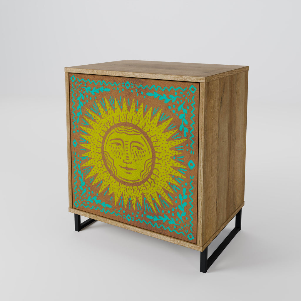 SUNSHINE EULOGY 1-Door Sideboard in Oak Effect