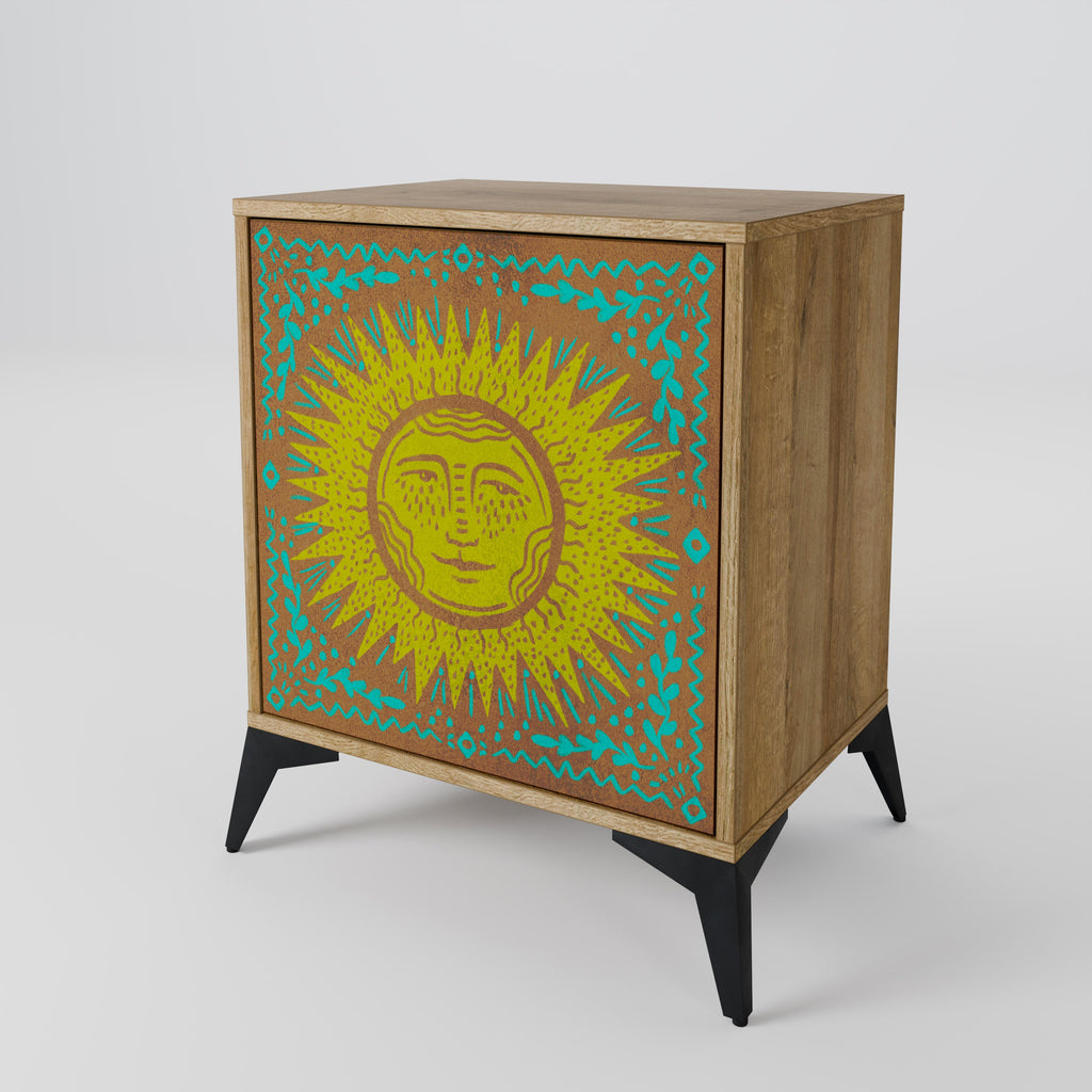 SUNSHINE EULOGY 1-Door Sideboard in Oak Effect