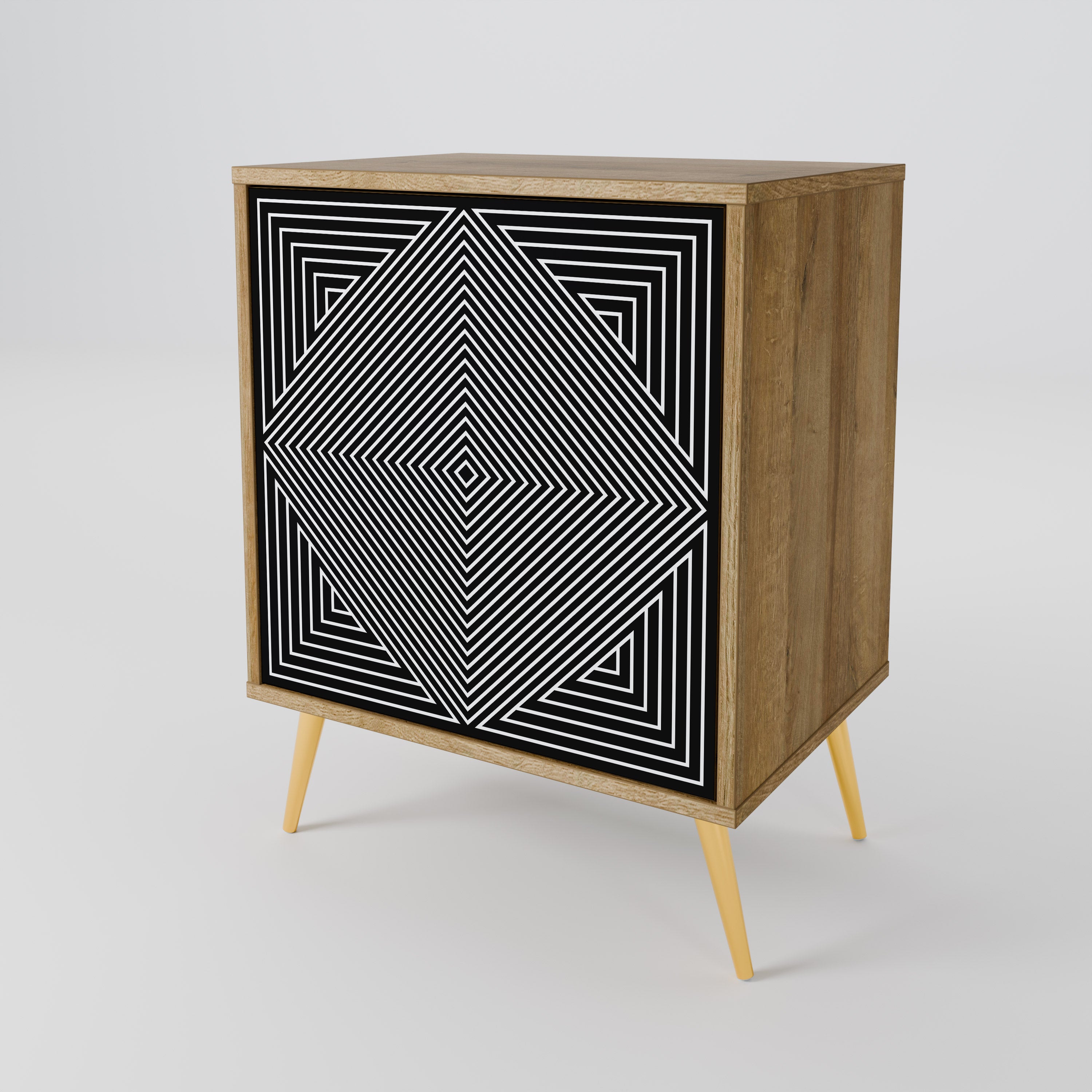 POLYGON ILLUSION 1-Door Sideboard