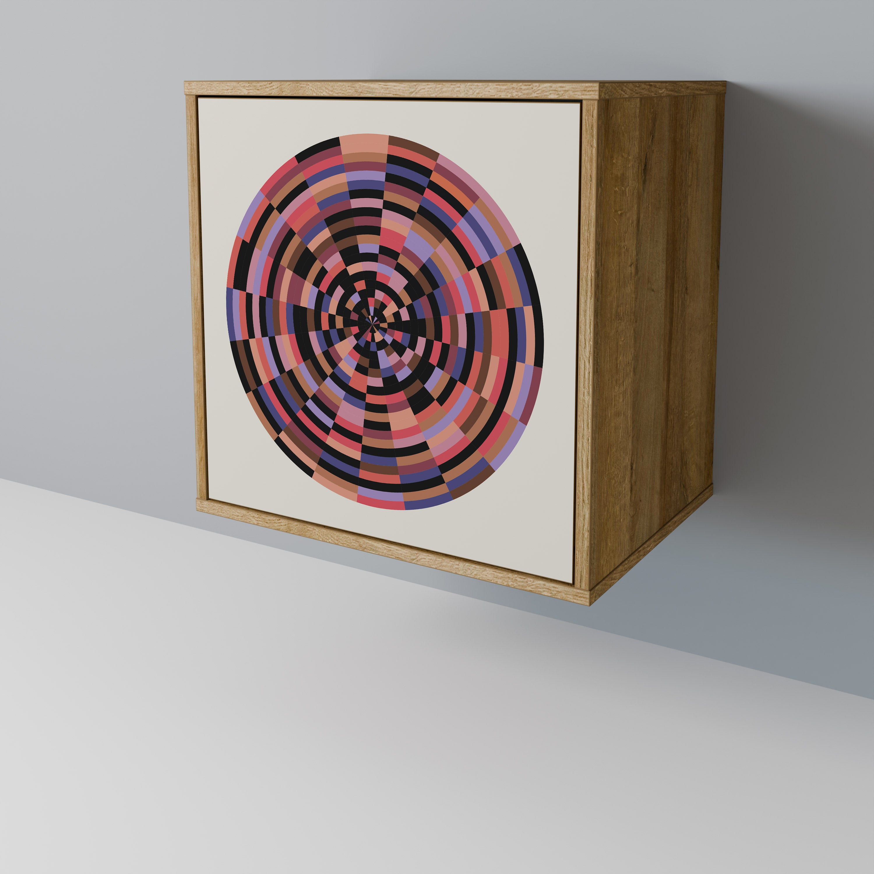 BROWN CIRCLES 1-Door Sideboard