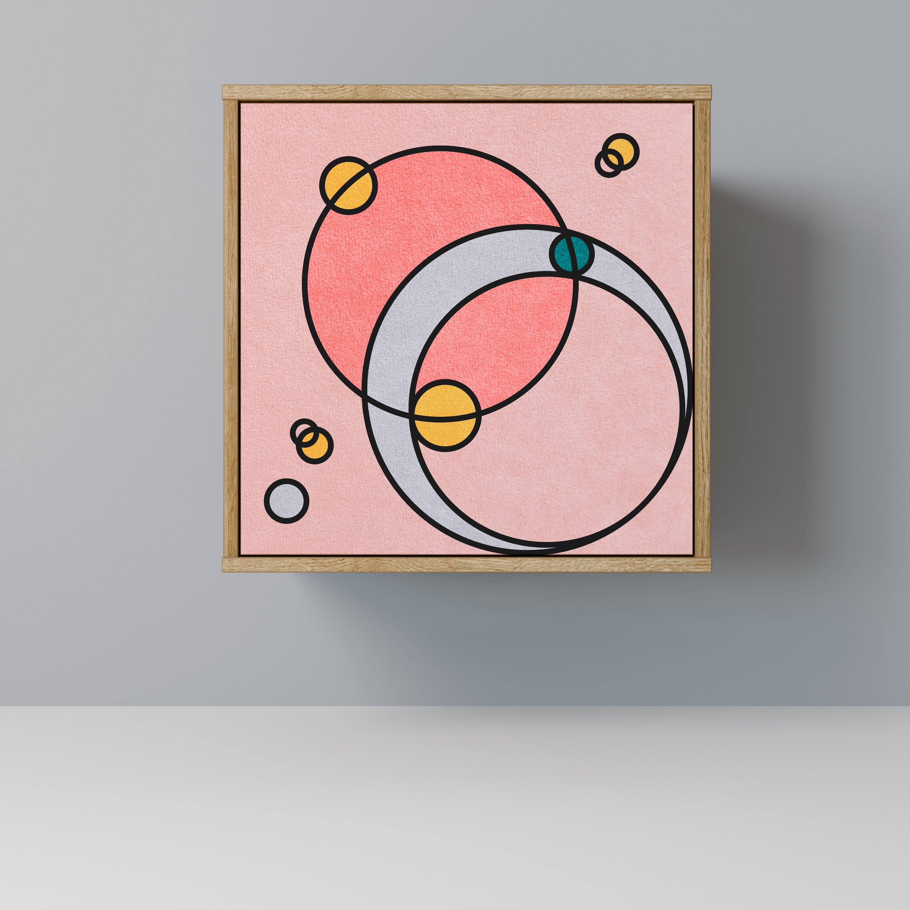 GOSSAMER ECHOES Aparador de 1 Porta em Efeito Carvalho