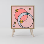 GOSSAMER ECHOES Aparador de 1 Porta em Efeito Carvalho