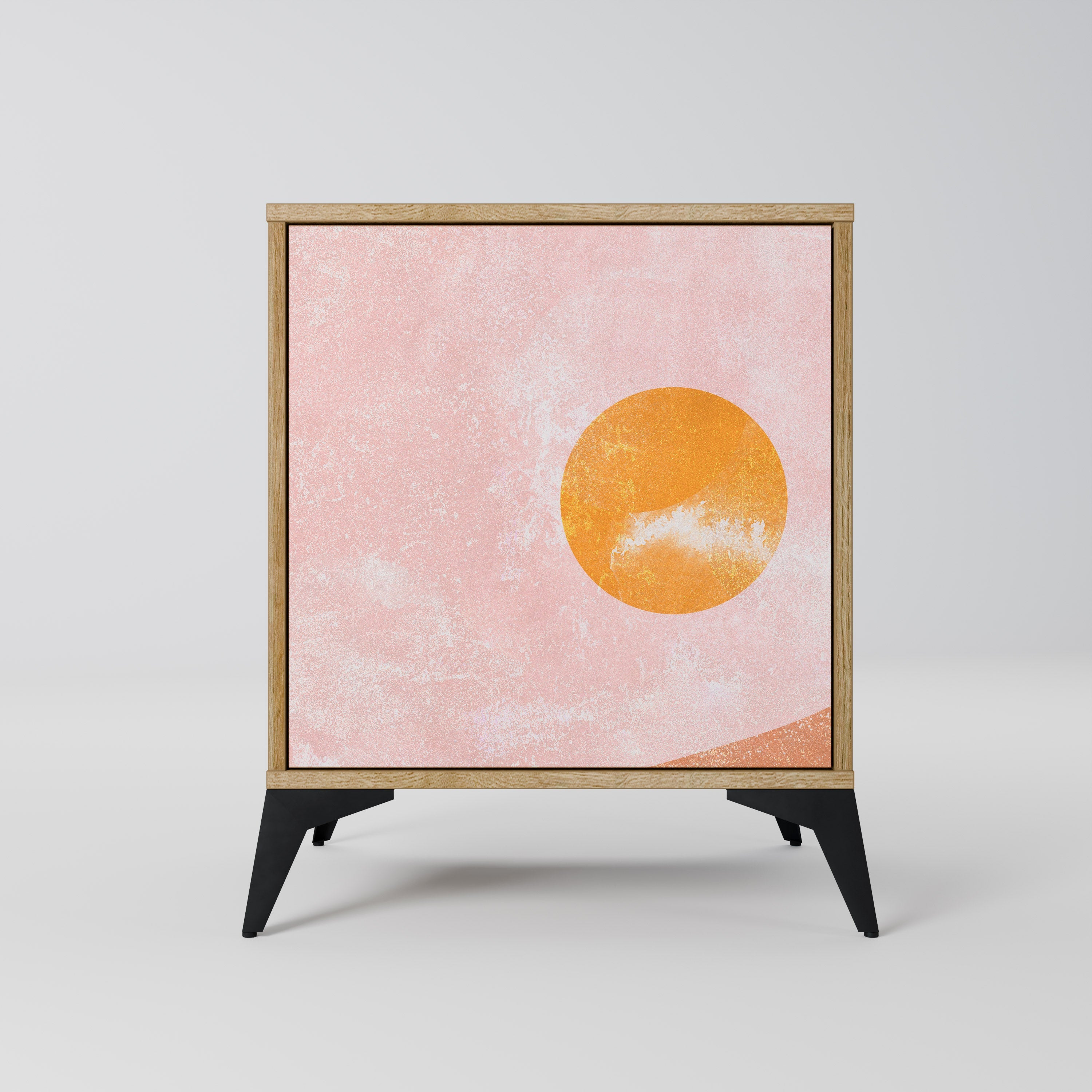 LUMINOUS SUNLIGHT Aparador de 1 Porta em Efeito Carvalho