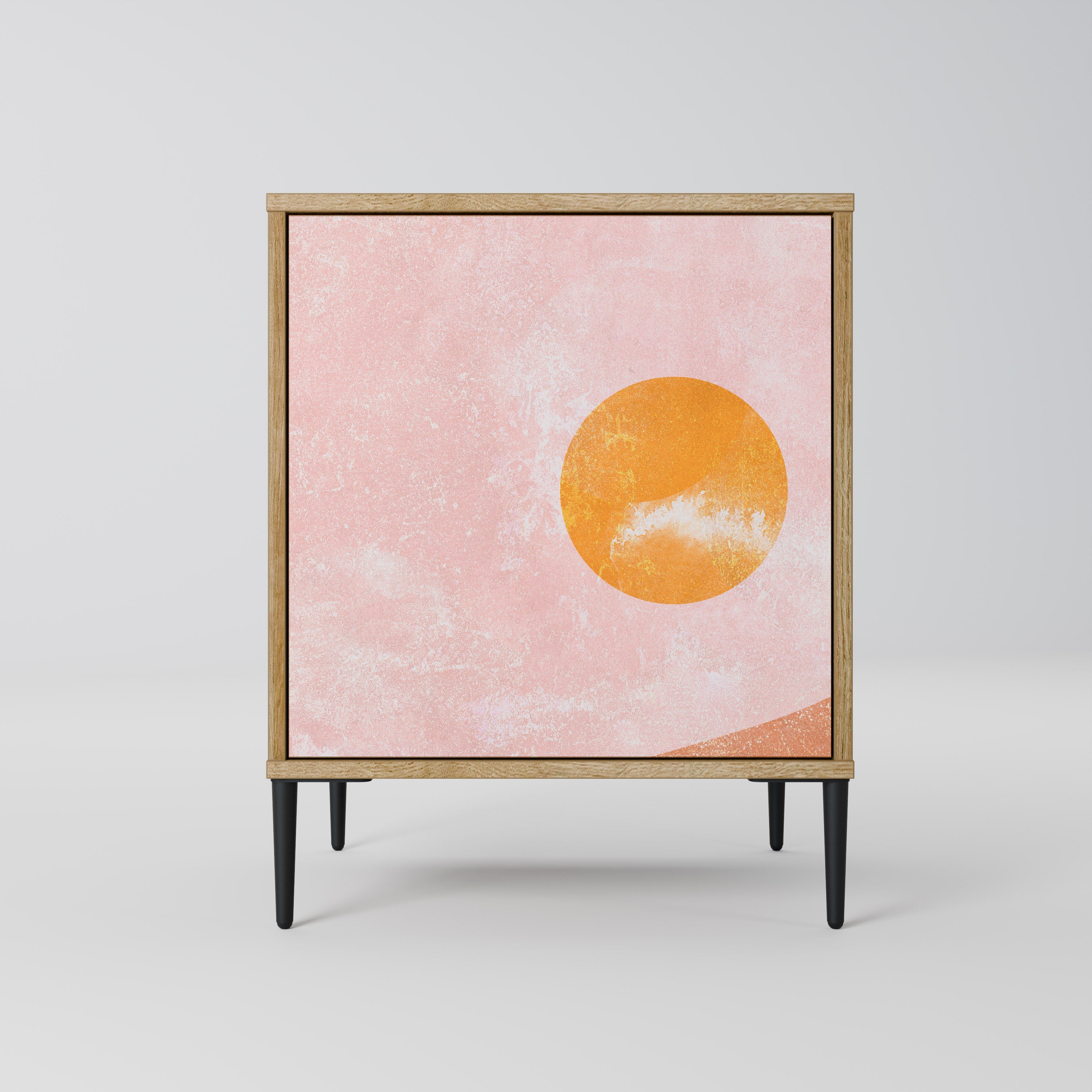 LUMINOUS SUNLIGHT Aparador de 1 Porta em Efeito Carvalho