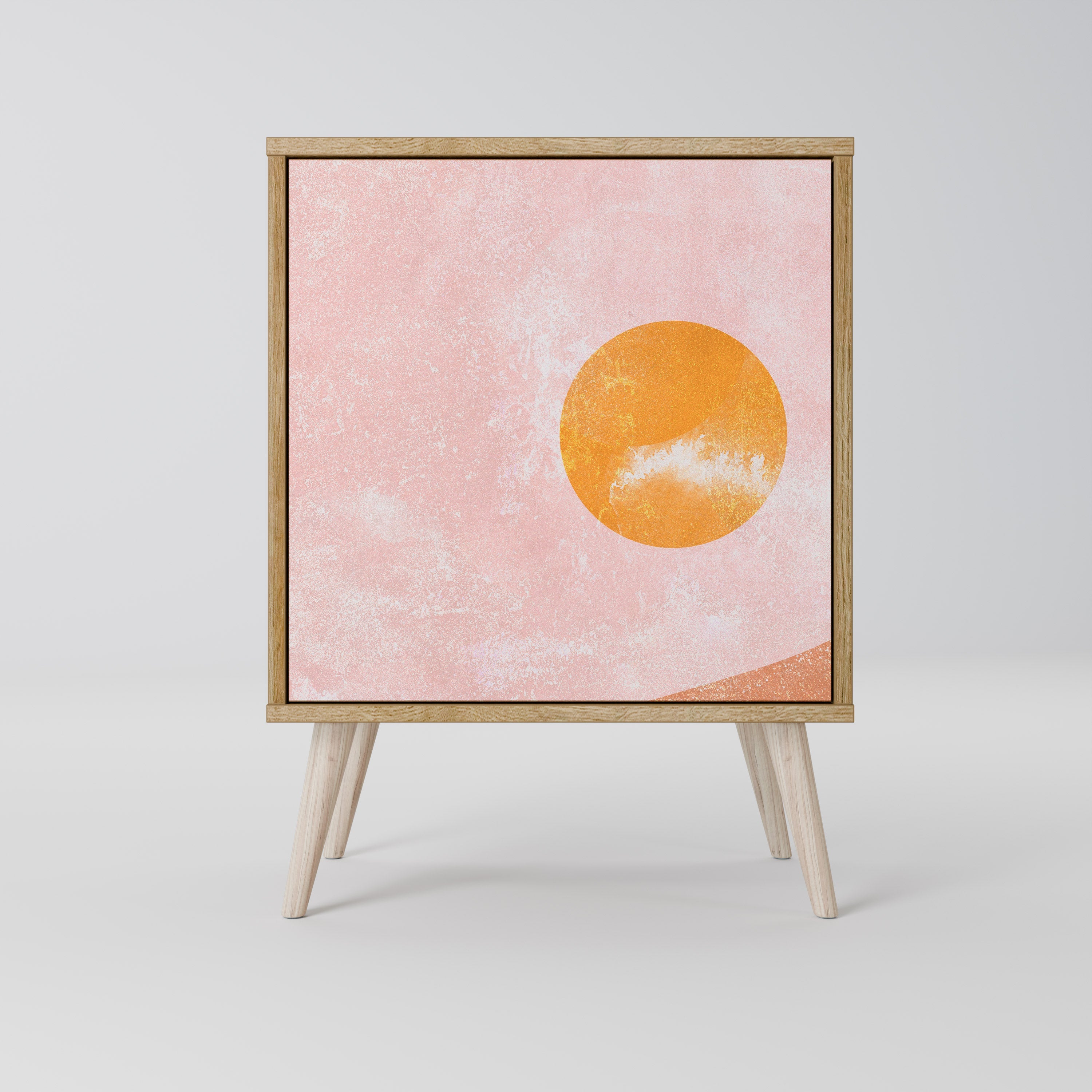 LUMINOUS SUNLIGHT Aparador de 1 Porta em Efeito Carvalho