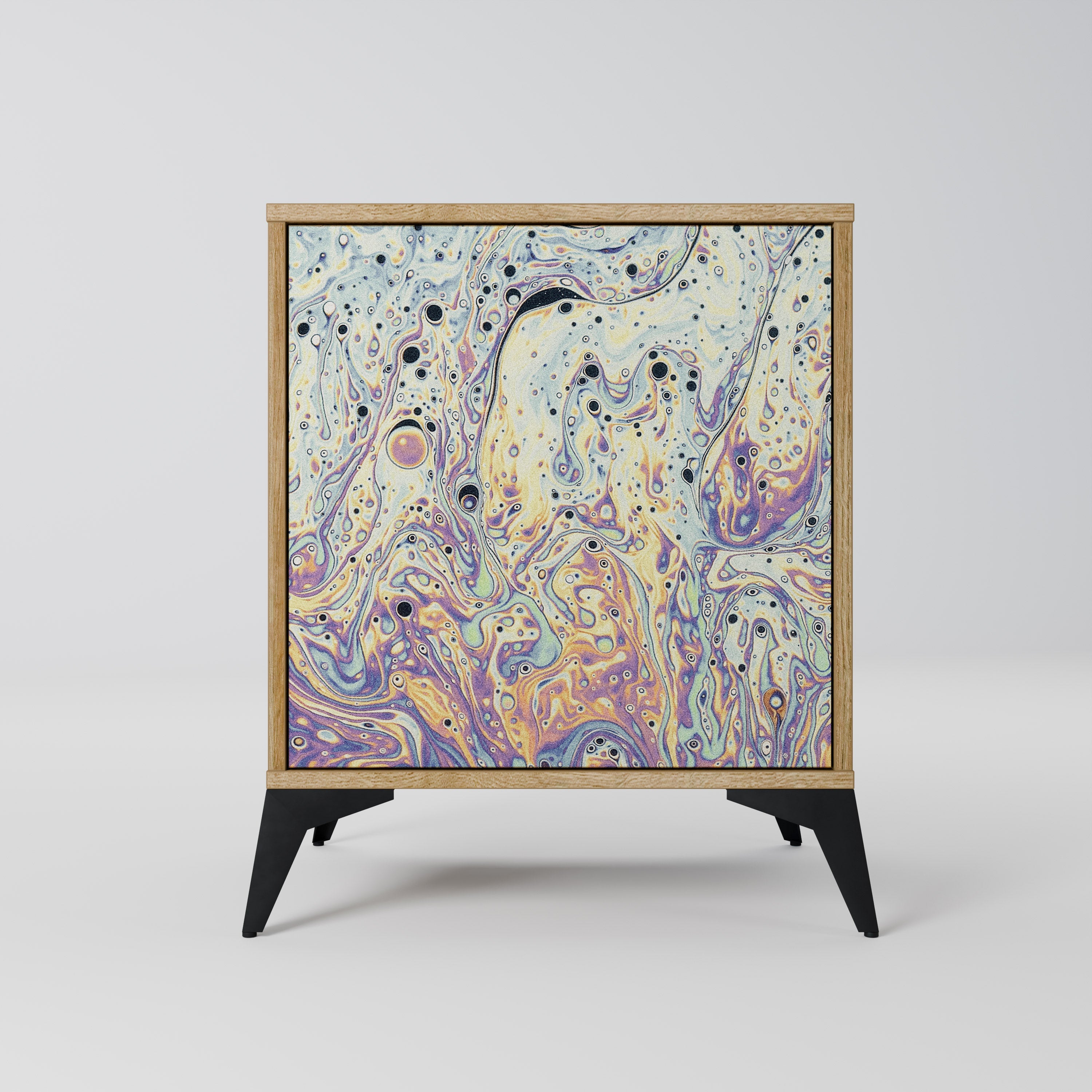 MOSAIC OF COLORS Aparador de 1 Porta em Efeito Carvalho