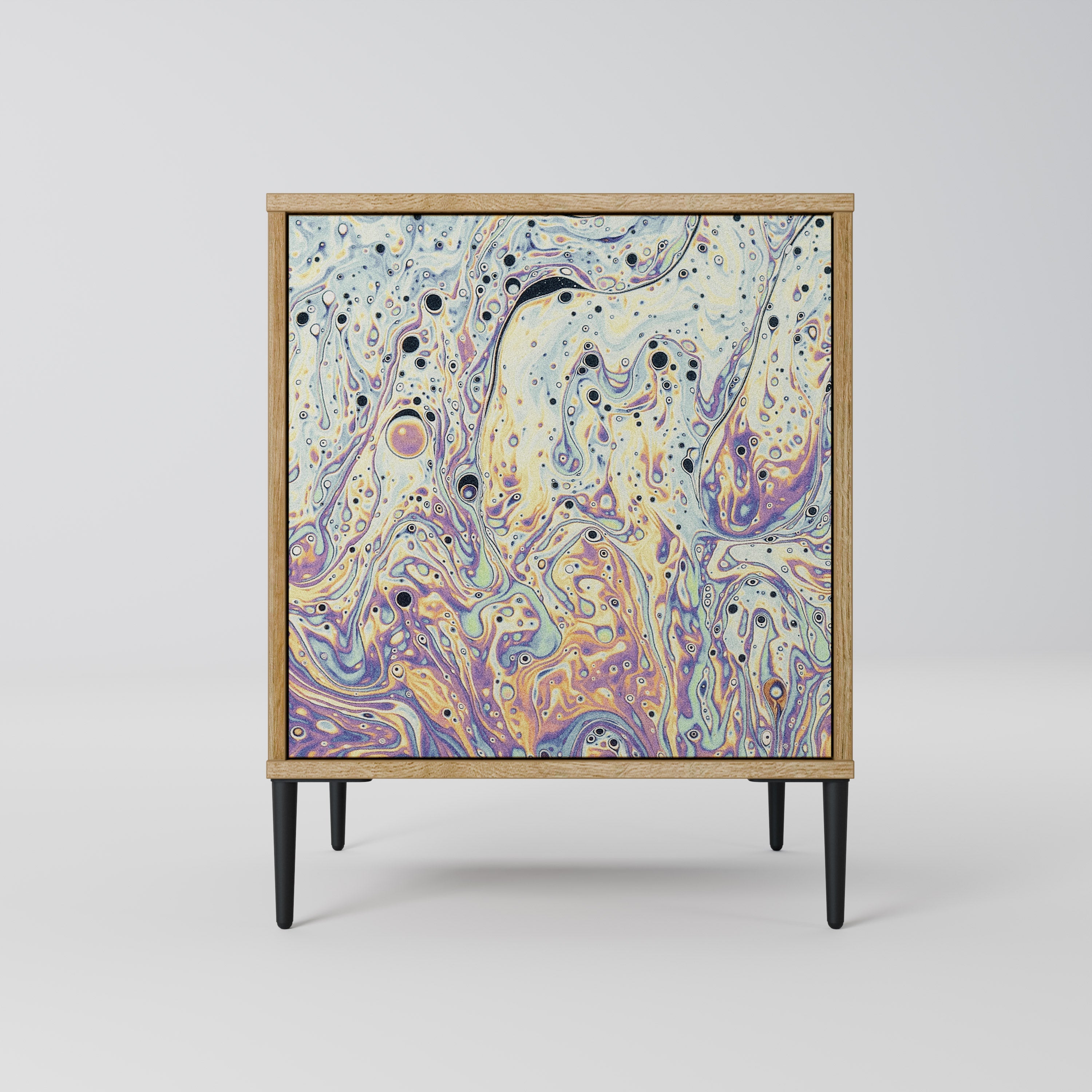 MOSAIC OF COLORS Aparador de 1 Porta em Efeito Carvalho