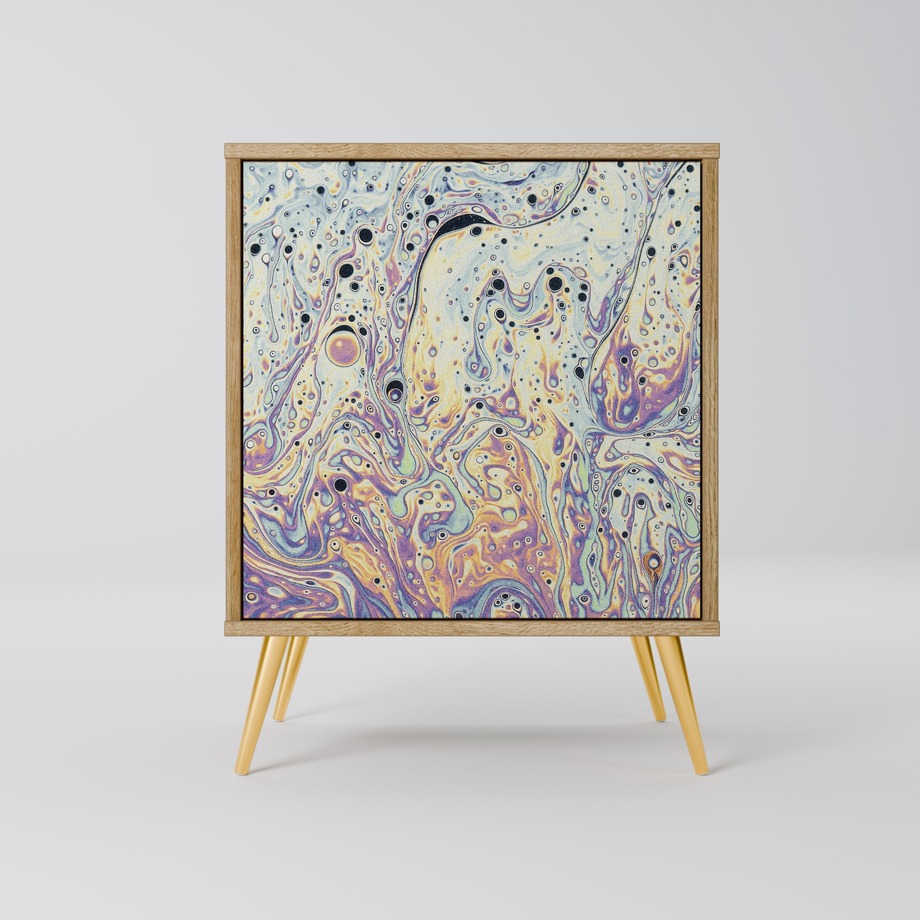 MOSAIC OF COLORS Aparador de 1 Porta em Efeito Carvalho