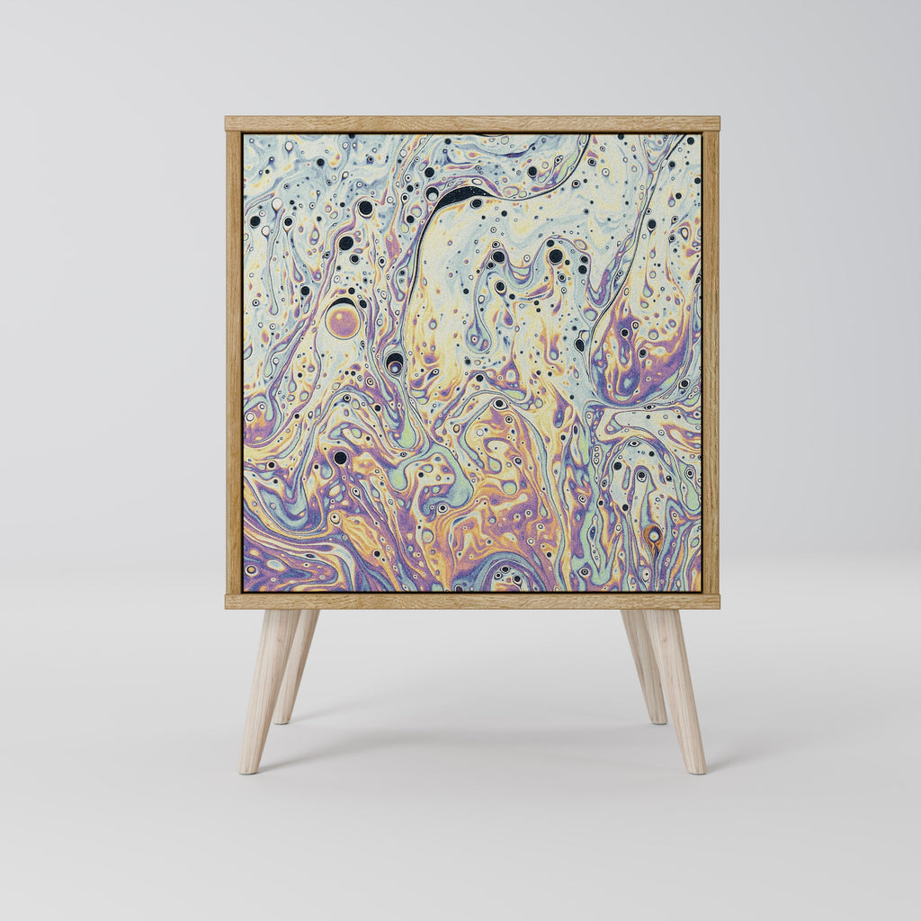 MOSAIC OF COLORS Aparador de 1 Porta em Efeito Carvalho