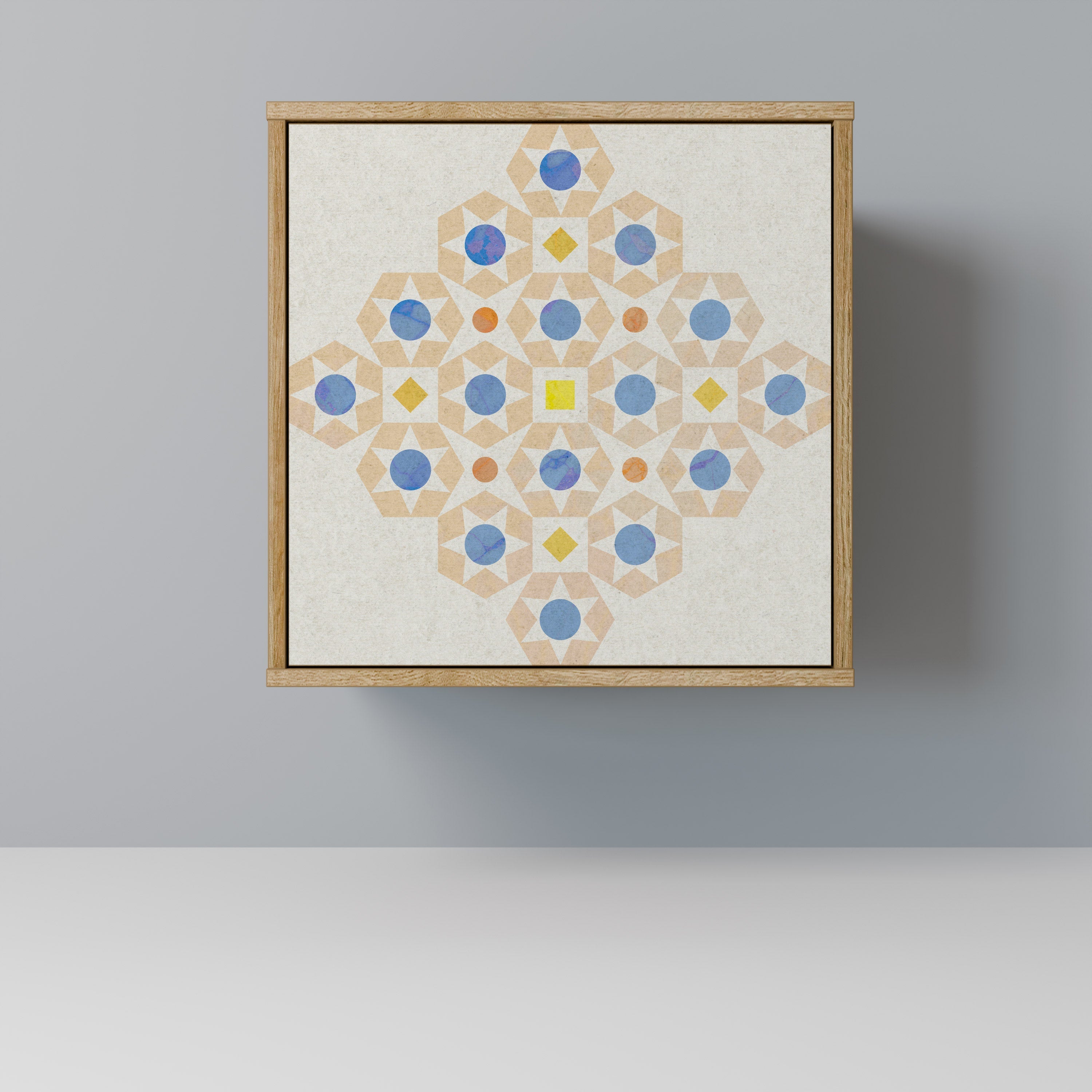 PATTERNED PRISM Aparador de 1 Porta em Efeito Carvalho