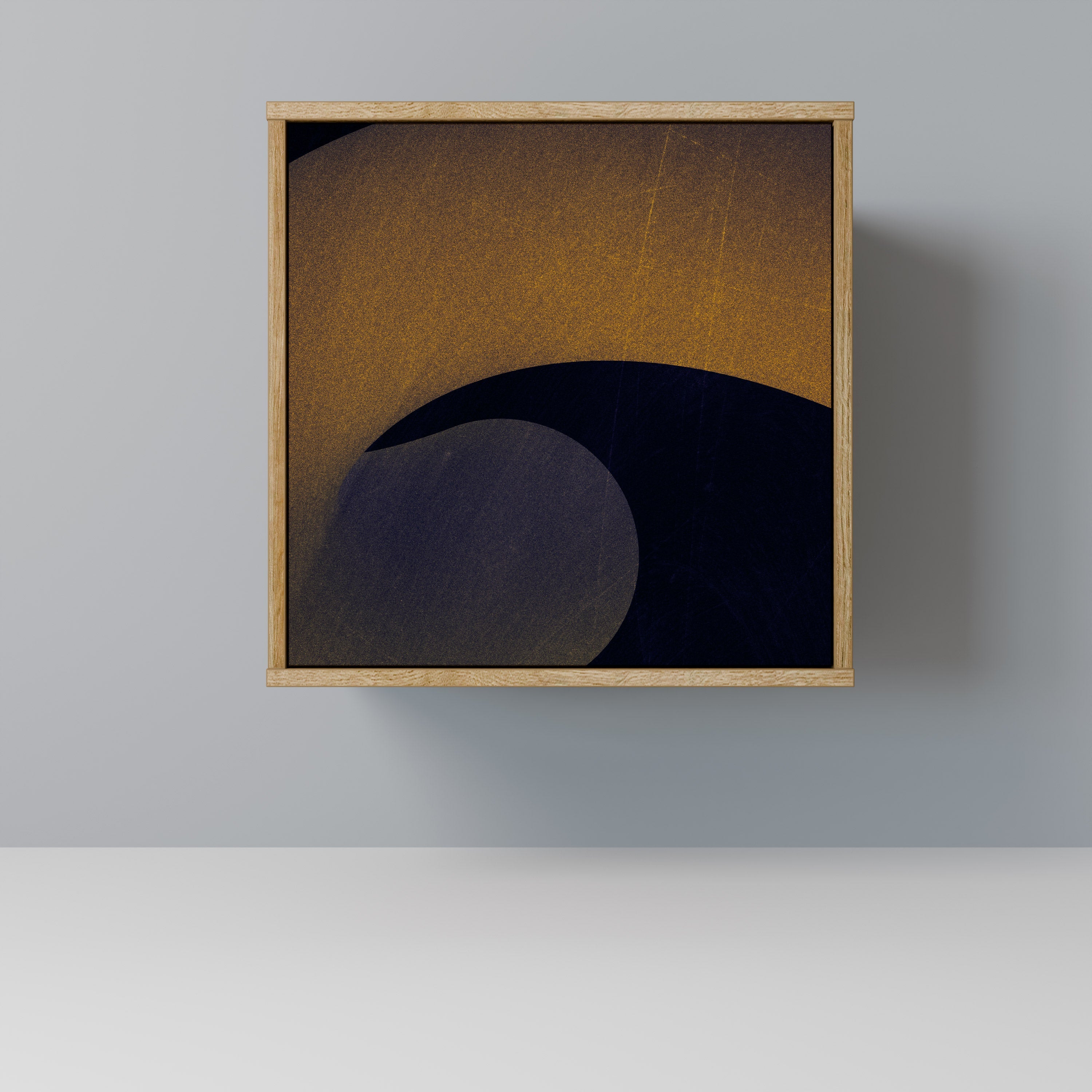 HOLLOW TIME Aparador de 1 Porta em Efeito Carvalho