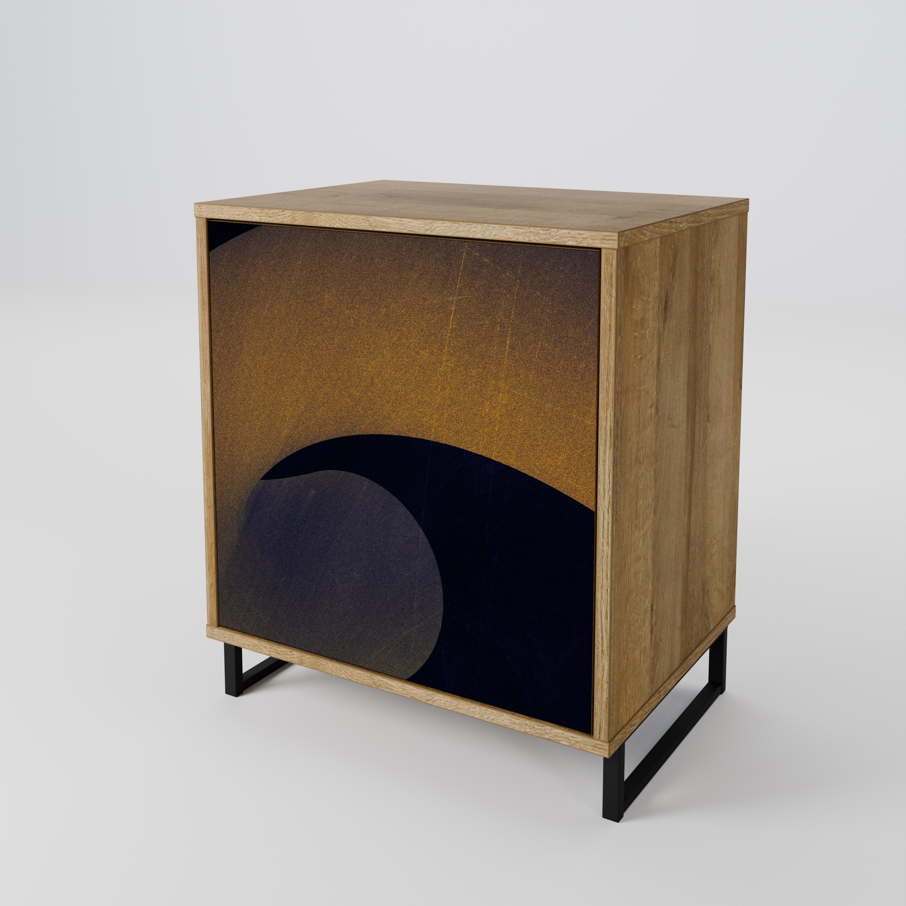 HOLLOW TIME 1-Door Sideboard in Oak Effect