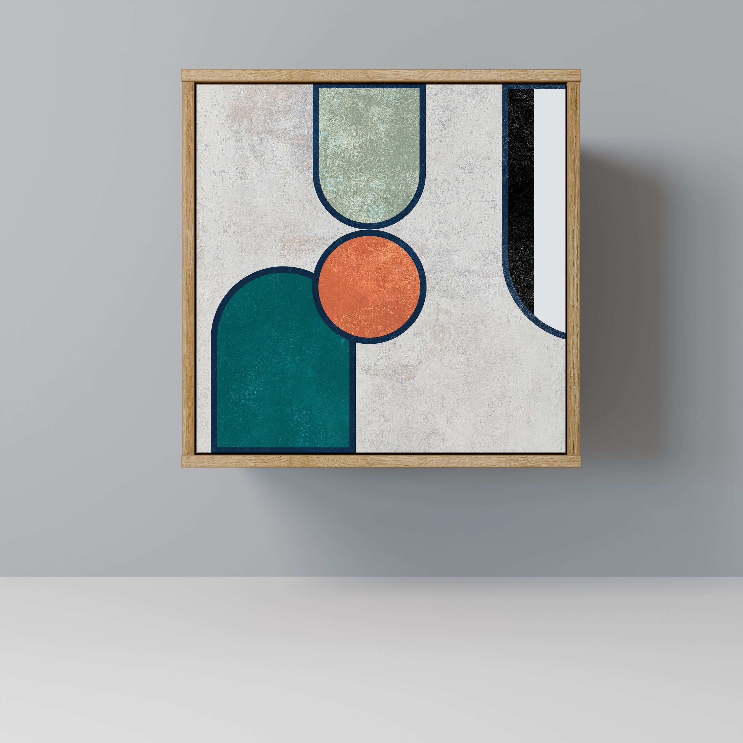 COOL STORY Aparador de 1 Porta em Efeito Carvalho