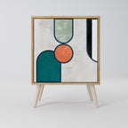 COOL STORY Aparador de 1 Porta em Efeito Carvalho