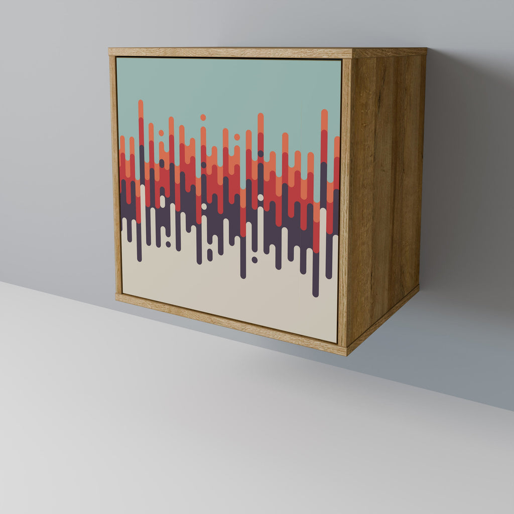 CHROMA CONTOURS Aparador de 1 Porta em Efeito Carvalho