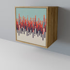 CHROMA CONTOURS Aparador de 1 Porta em Efeito Carvalho