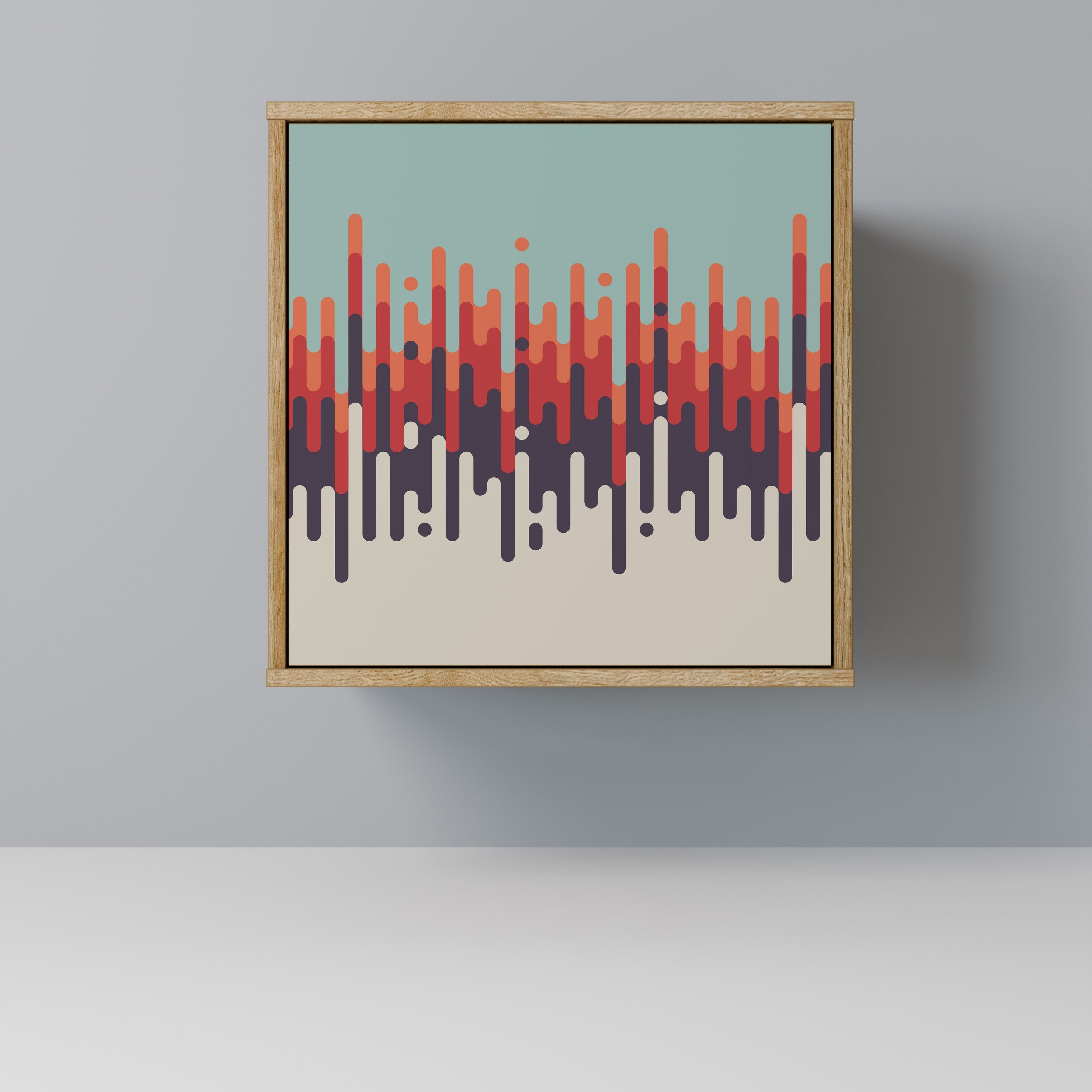 CHROMA CONTOURS Aparador de 1 Porta em Efeito Carvalho