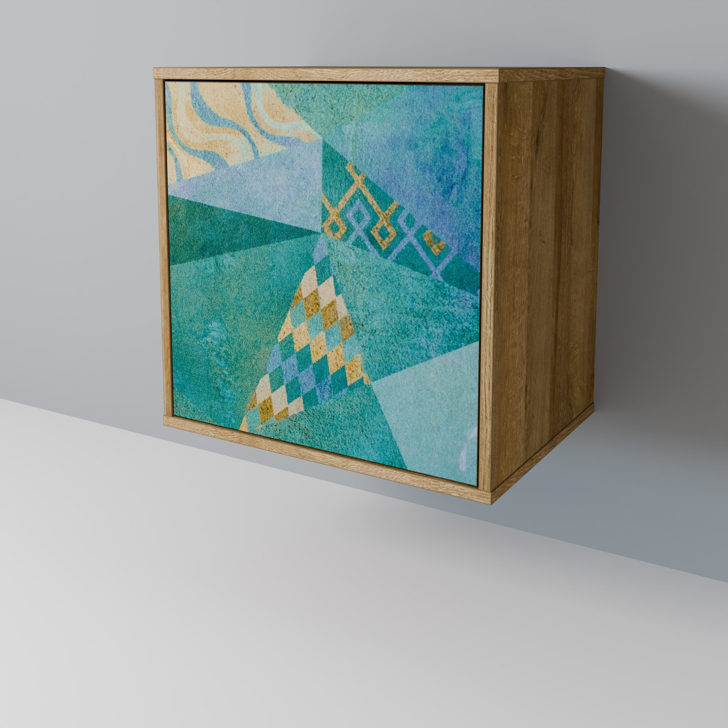 SPECTRUM SPLENDOR Aparador de 1 Porta em Efeito Carvalho