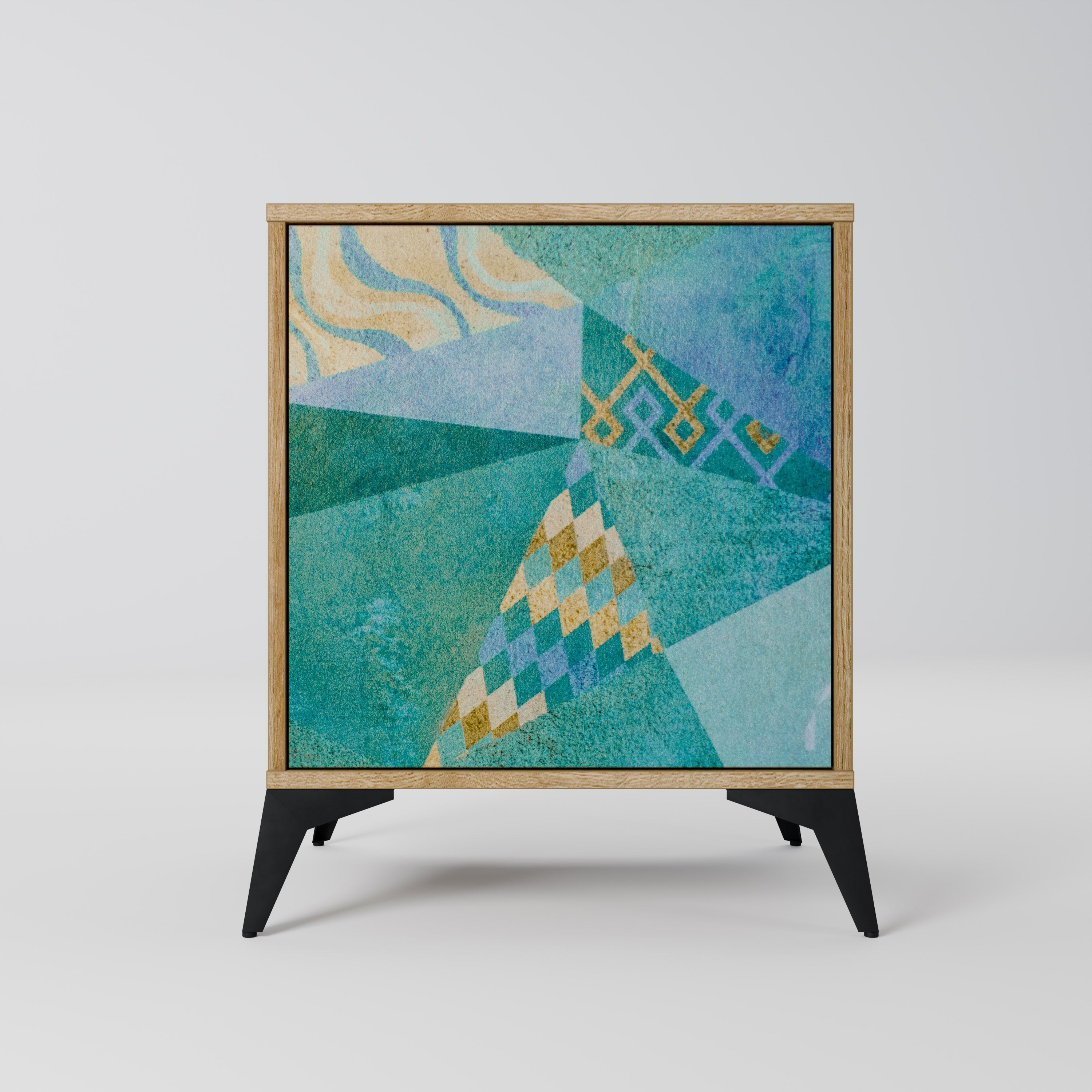 SPECTRUM SPLENDOR Aparador de 1 Porta em Efeito Carvalho