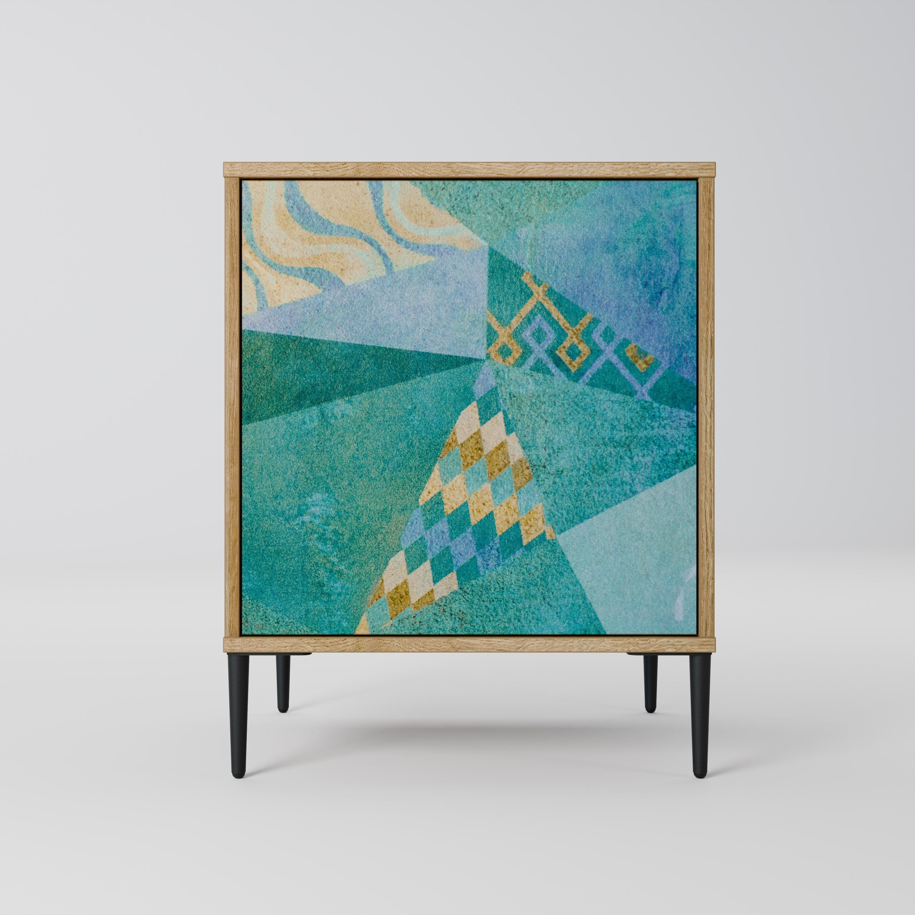 SPECTRUM SPLENDOR Aparador de 1 Porta em Efeito Carvalho